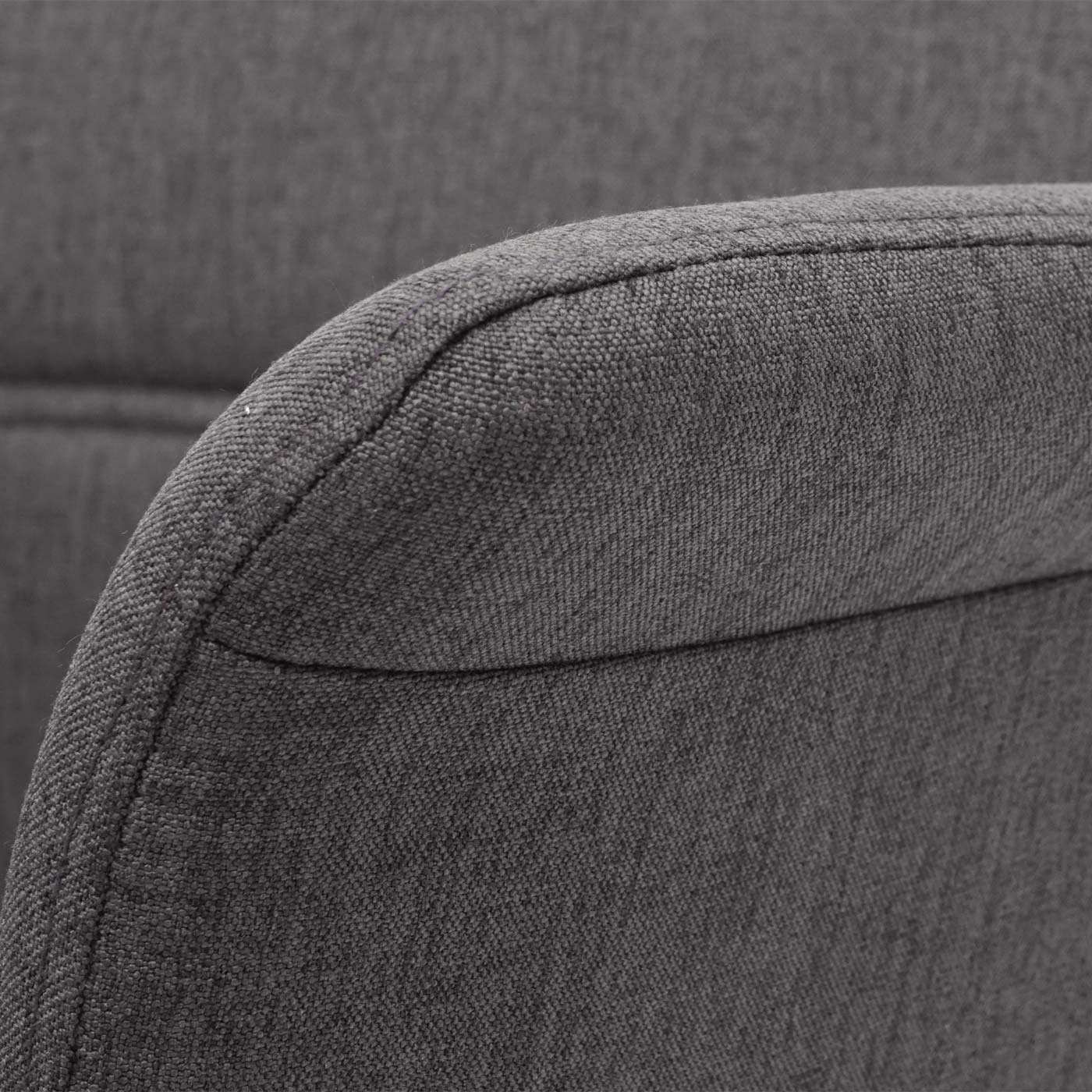 Cosmo Casa - Set van 6 Eetkamerstoelen - Armleuningen - Stof & Textiel - Grijsbruin