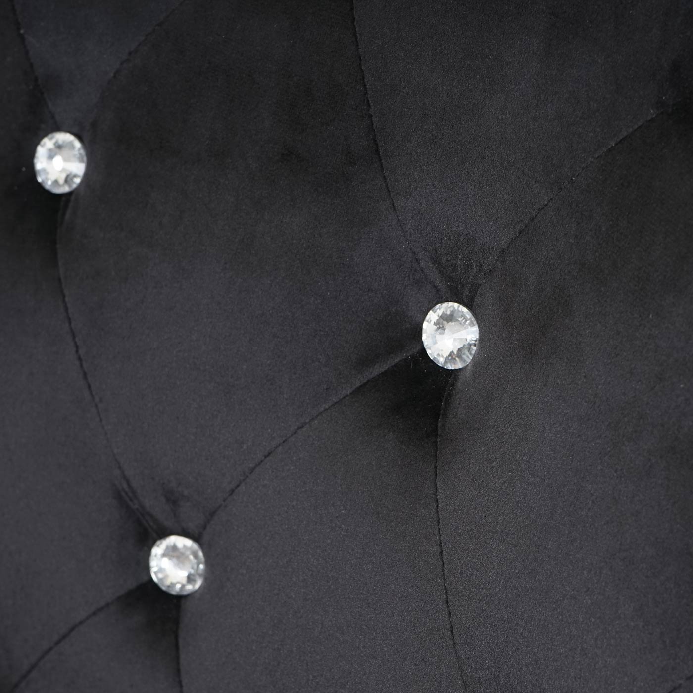 Cosmo Casa - Set van 6 Eetkamerstoelen - Fluweel - Textiel - Zwart - Goudkleurige poten