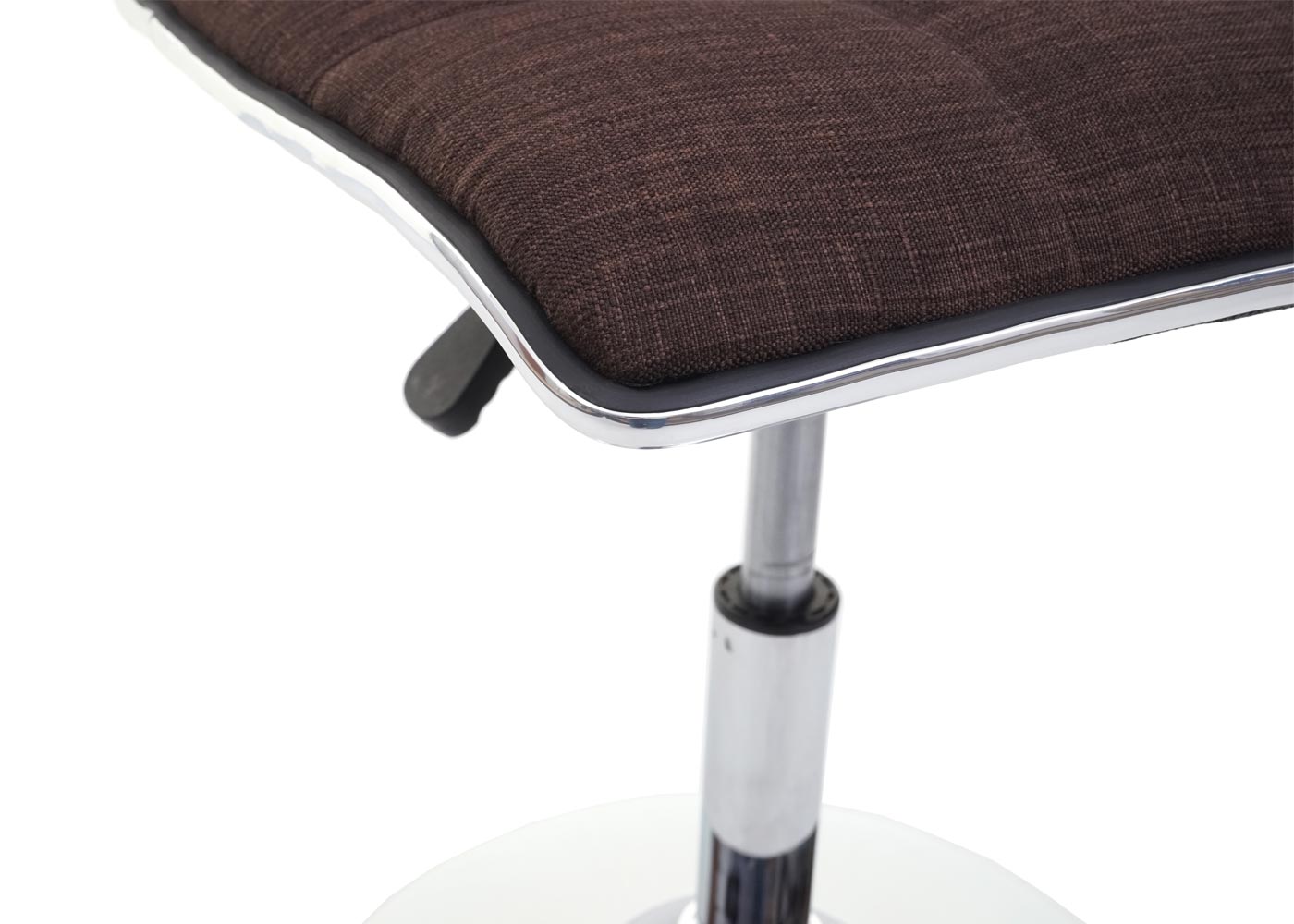 Cosmo Casa - Set van 6 Eetkamerstoelen - Draaibare Keukenstoelen - Stof - Bruin