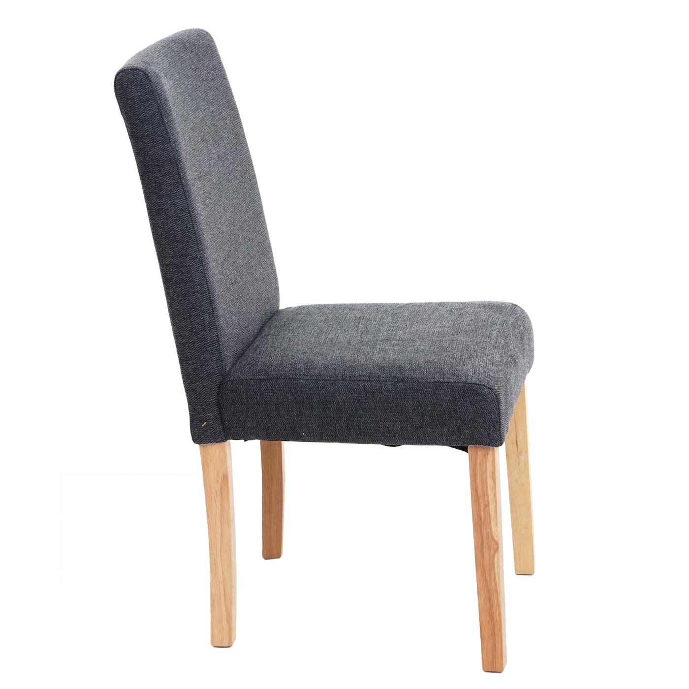 Cosmo Casa - Set van 6 Eetkamerstoelen - Keukenstoelen Littau - Textiel - Antracietgrijs - Lichte Poten
