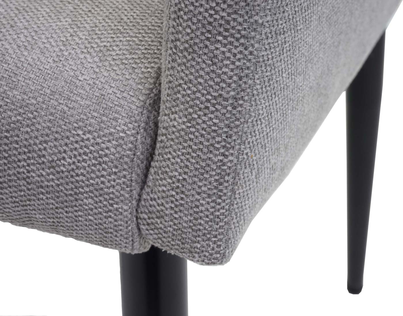 Cosmo Casa - Set van 6 Eetkamerstoelen - Keukenstoel Fauteuil - Stoftextiel - Lichtgrijs