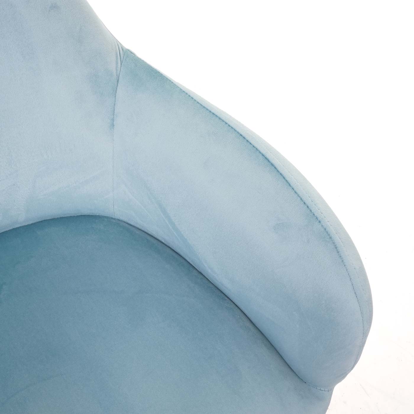 Cosmo Casa - Set van 6 Eetkamerstoelen - Retrodesign Keukenstoel - Mint Fluweel - Gouden Poten