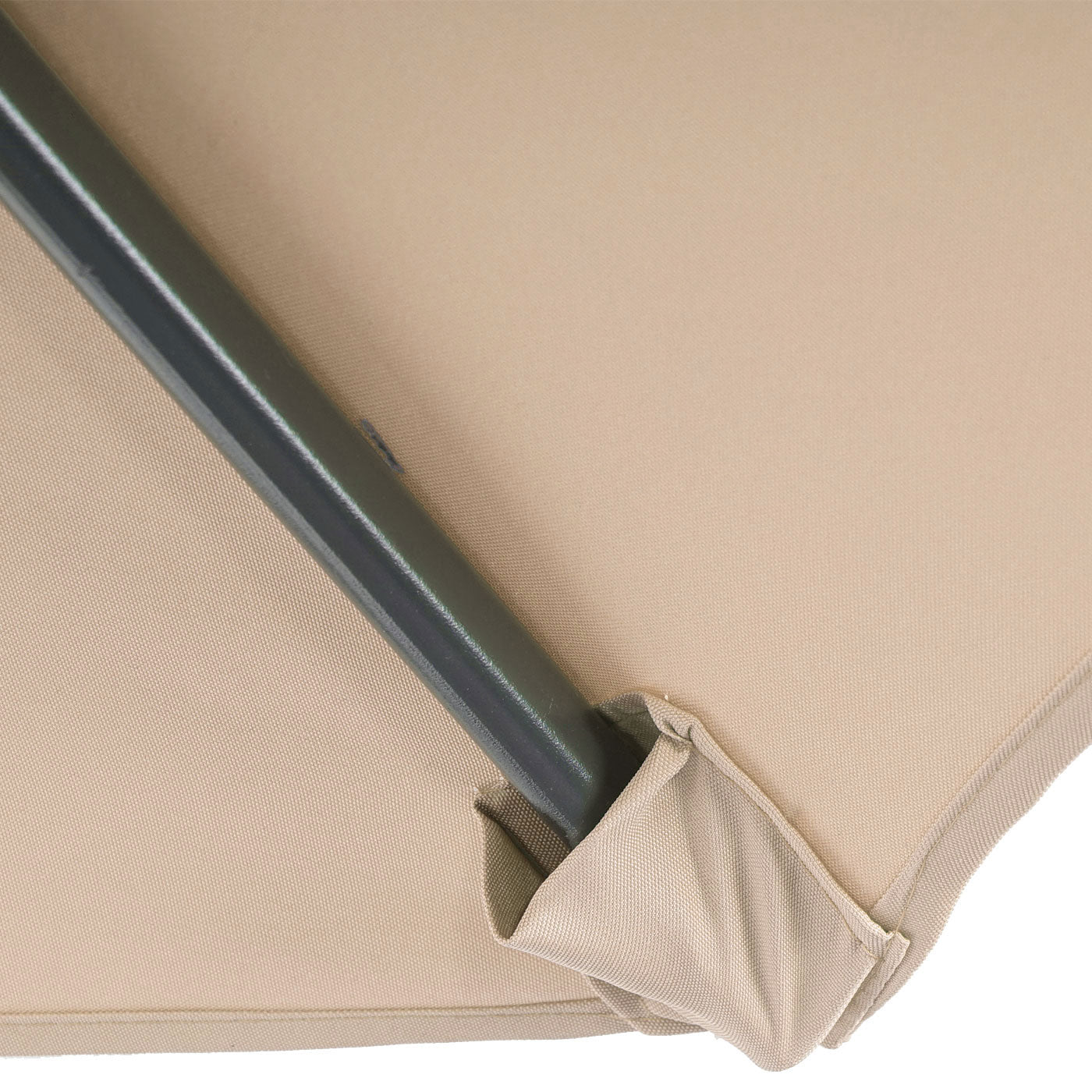 Cosmo Casa - Acerra zweefparasol - Zonwerende parasol - 3m kantelbaar - Polyester staal - 11kg - Zandbeige zonder voet
