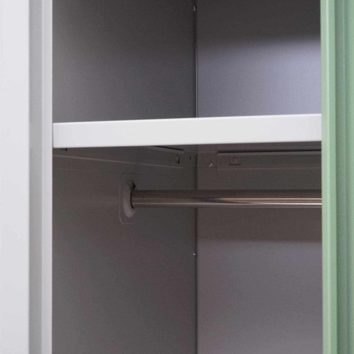 Cosmo Casa - Garderobekast - Conform ASR - Metaal - Mintgroen - 180×30×50 cm