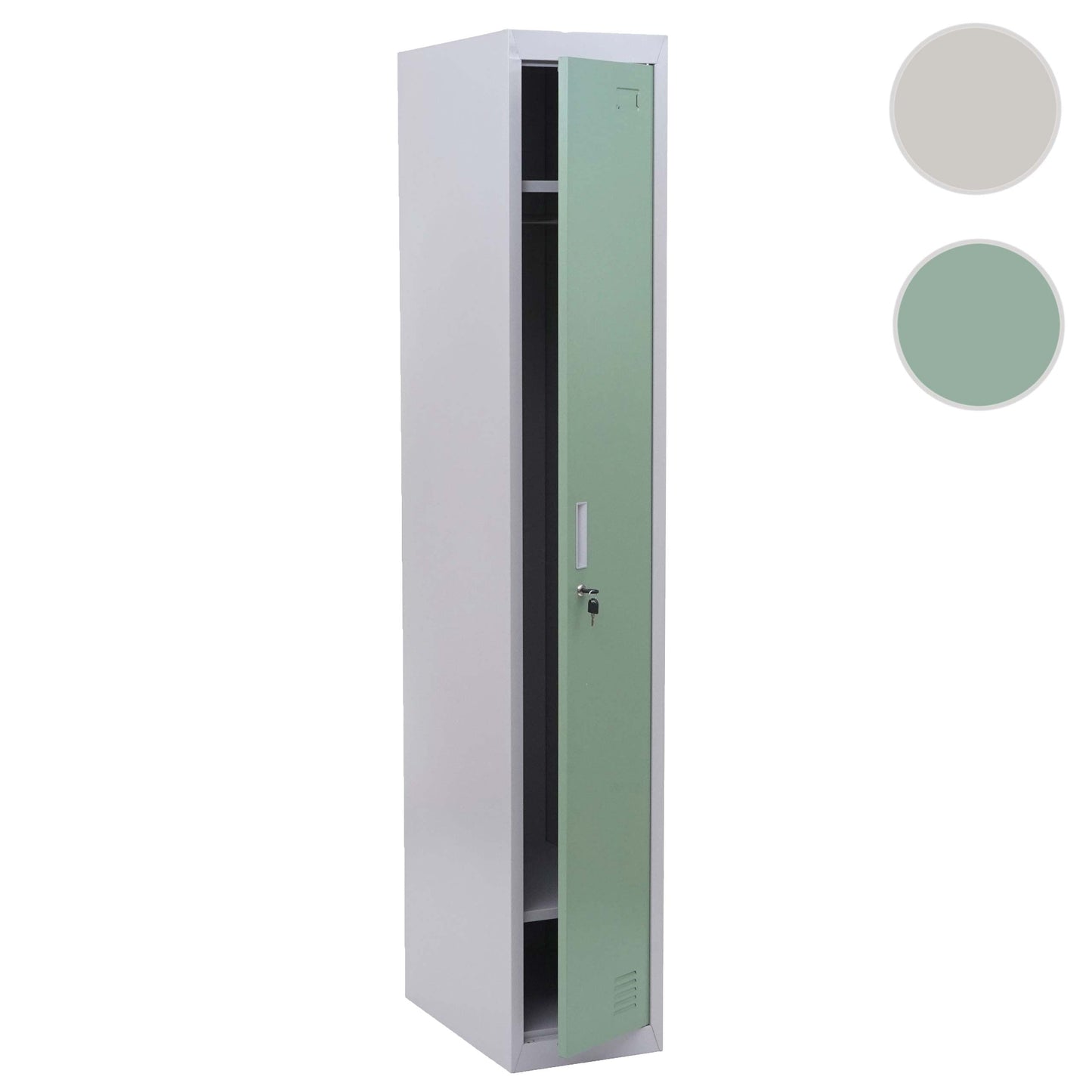 Cosmo Casa - Garderobekast - Conform ASR - Metaal - Mintgroen - 180×30×50 cm