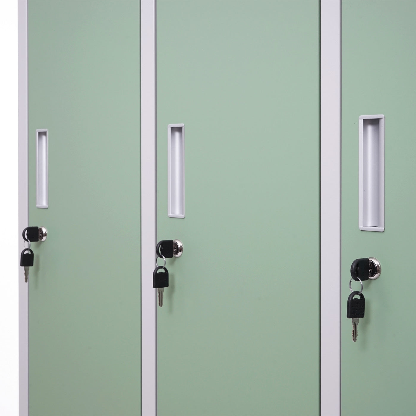 Cosmo Casa - Lockerkast - Kluis - Metaal - Groen - 3 compartimenten