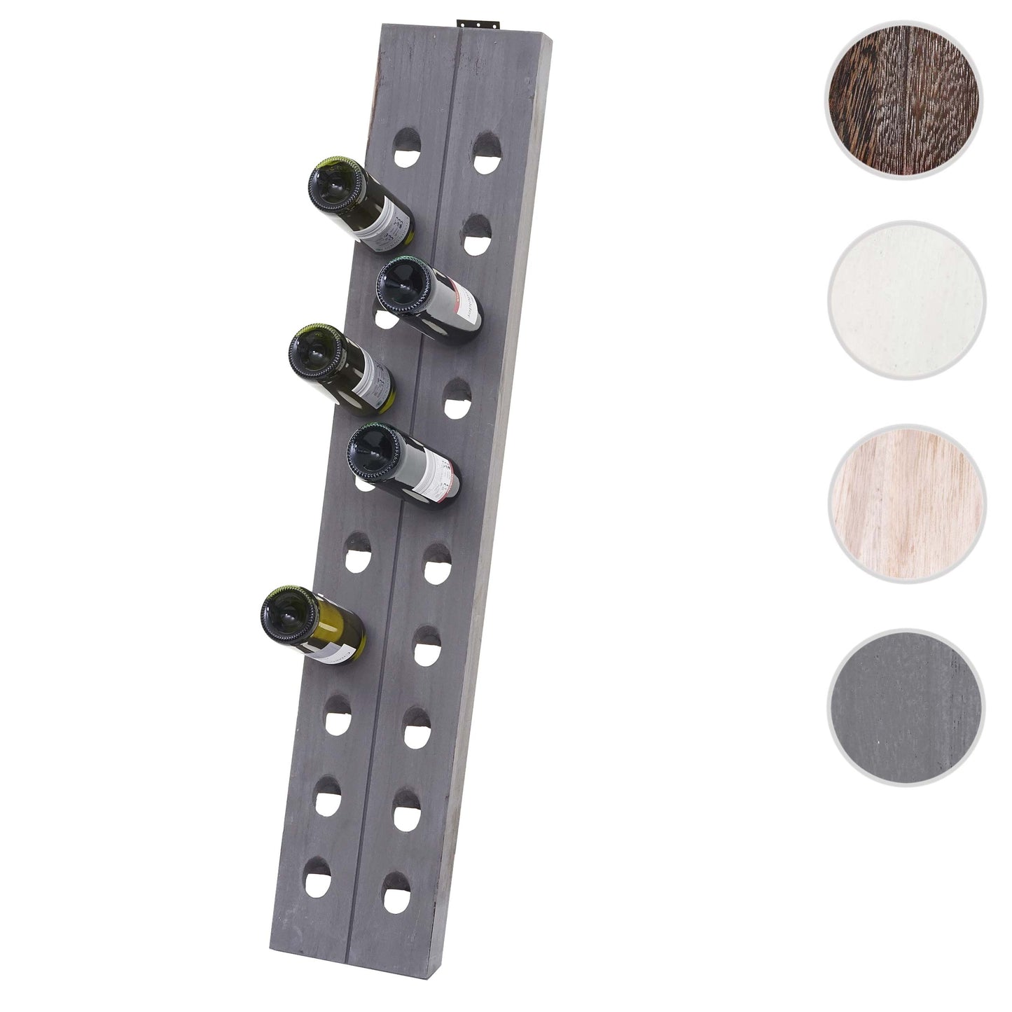 Cosmo Casa - Wijnrek - Flessenrek met Schudbord - Houtlook - Grijs