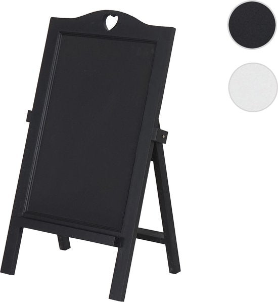 Cosmo Casa Reclamebord - Staand Krijtbord - Klantenstopper - Decoratief Bord - Geschilderd - 66X39X33cm - Zwart
