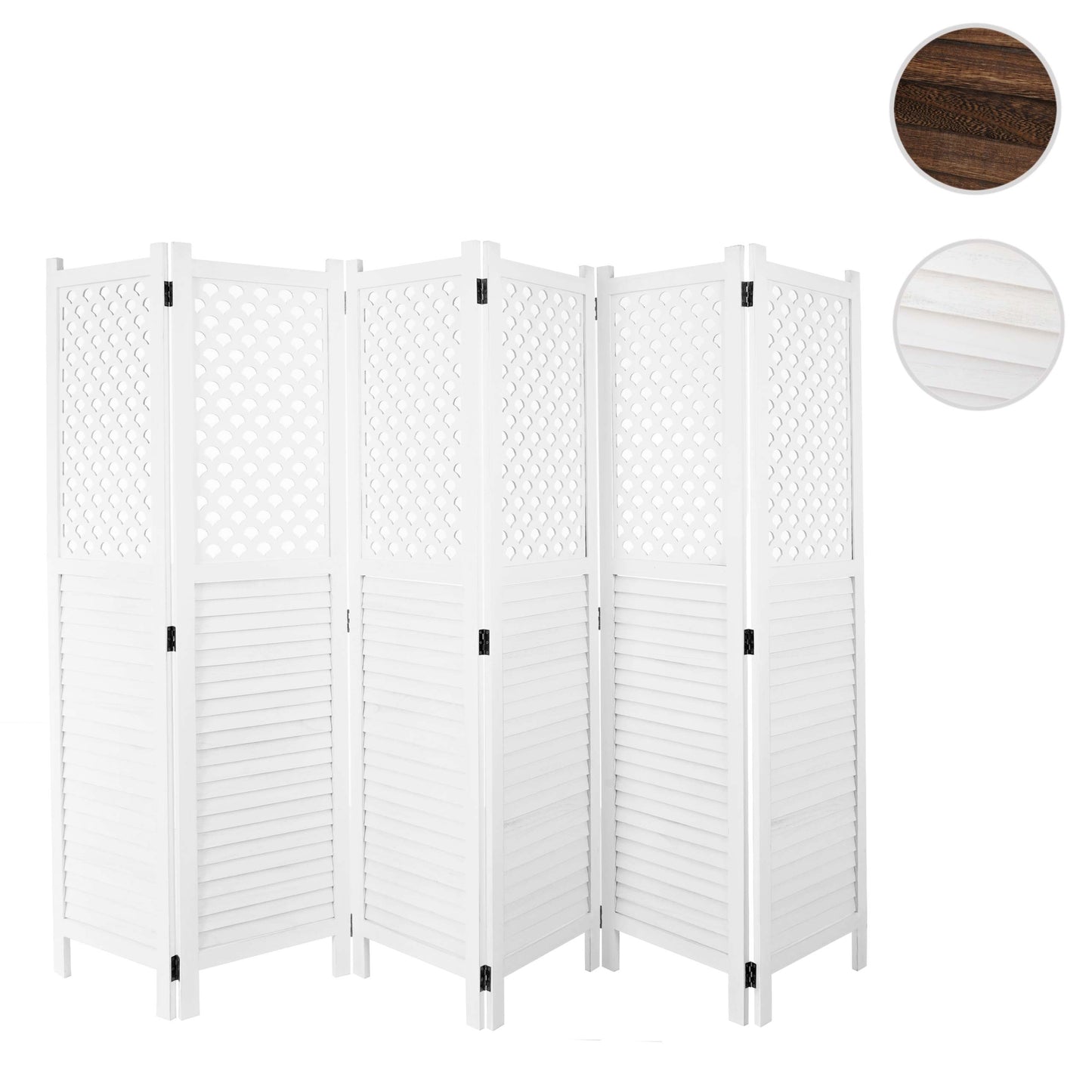 Cosmo Casa - Paravent - Ornament - Metaal - Wit - 170×245 cm