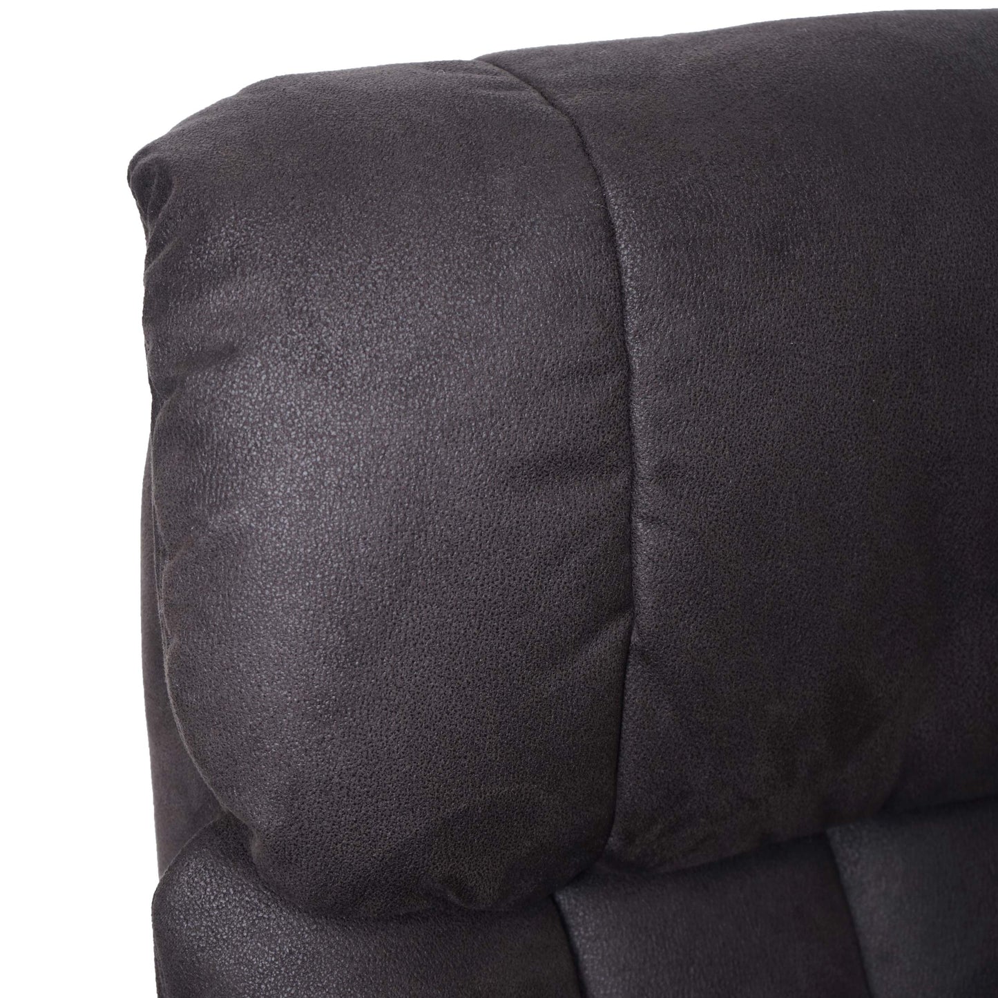 Cosmo Casa - TV-stoel - Relax - Textiel & Hout - Bruin-Zwart & Walnoot