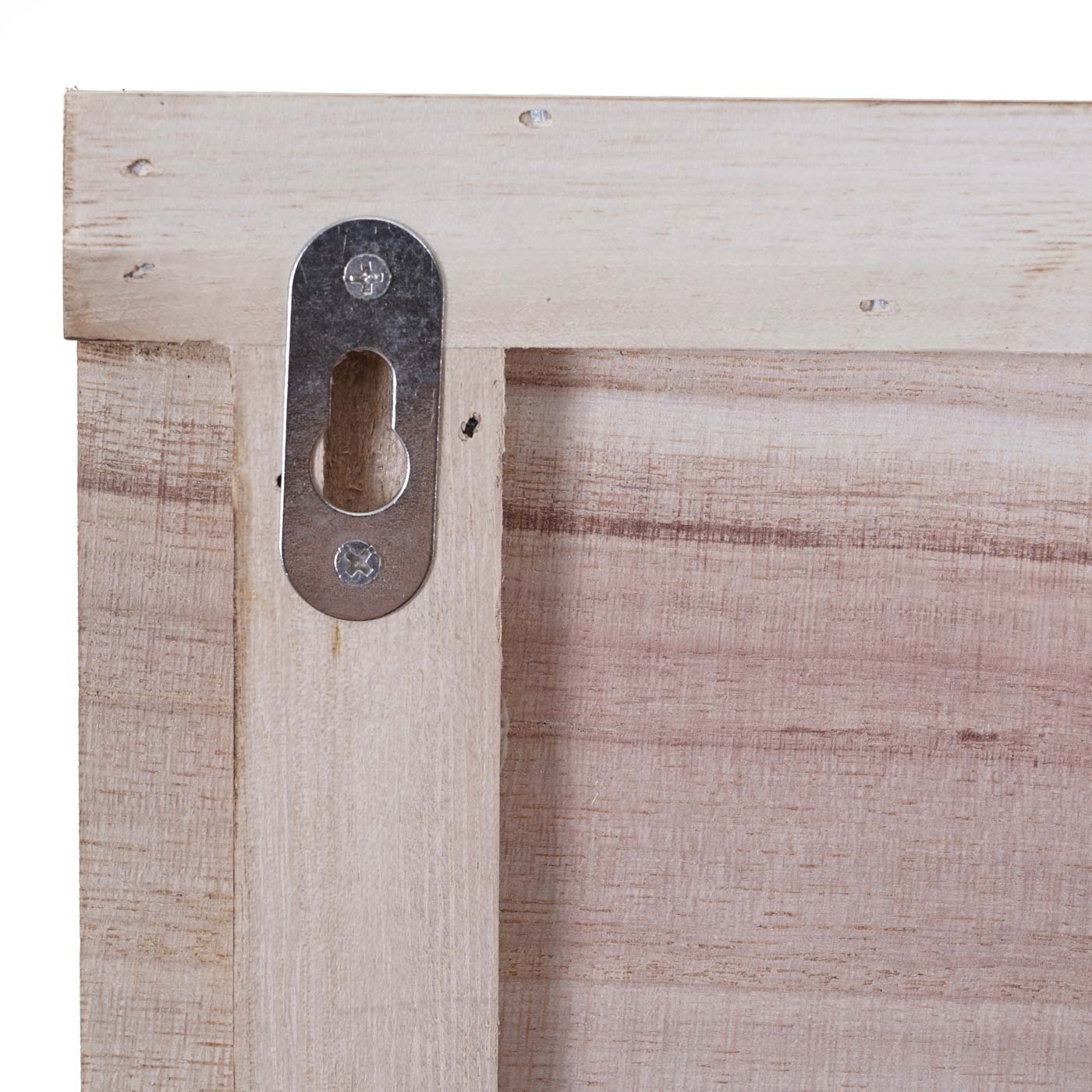 Cosmo Casa - Wandkapstok paneel - Vintage - Hout - Naturel - 90×60 cm