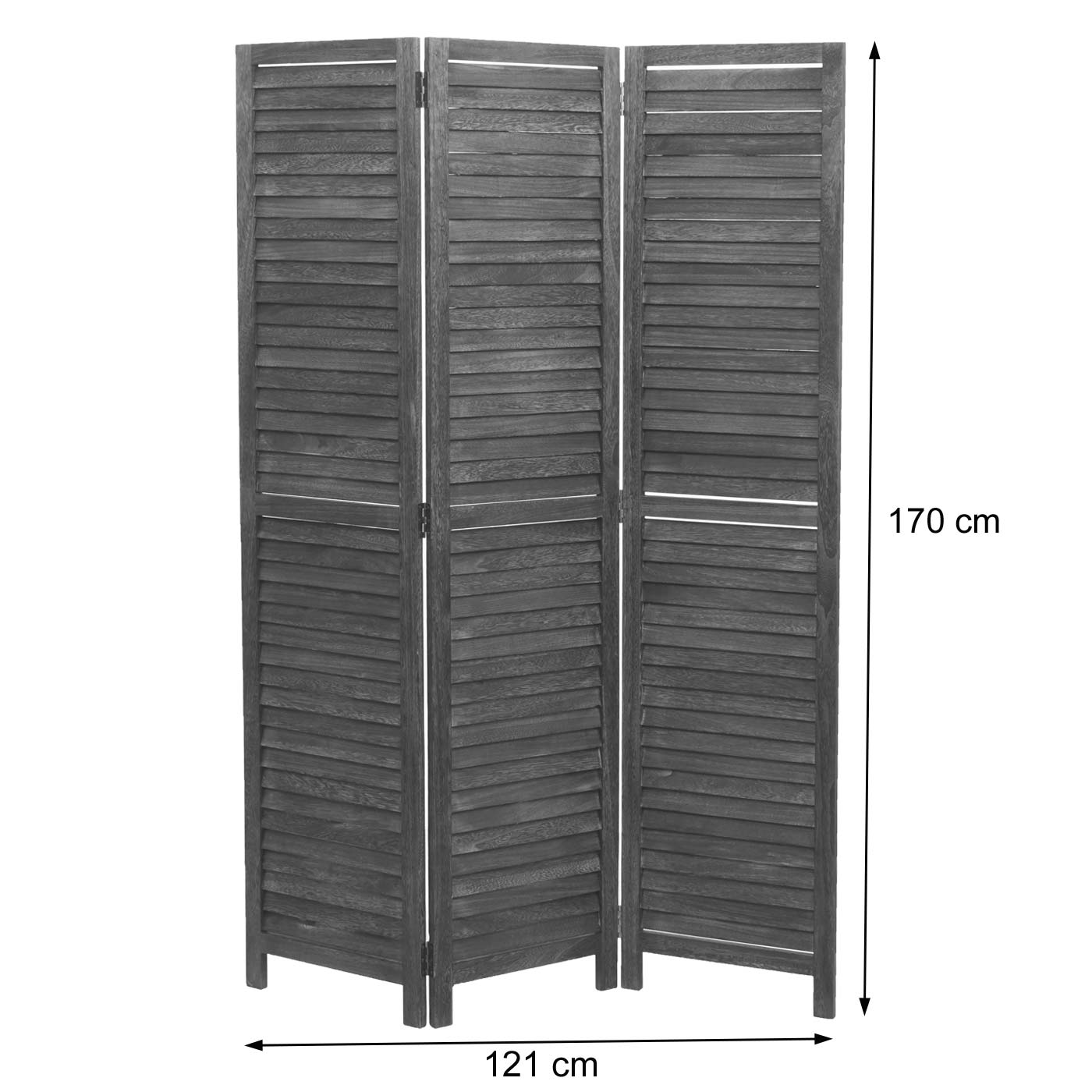 Cosmo Casa - Scherm - Vintage - Textiel - Wit - 170×120 cm