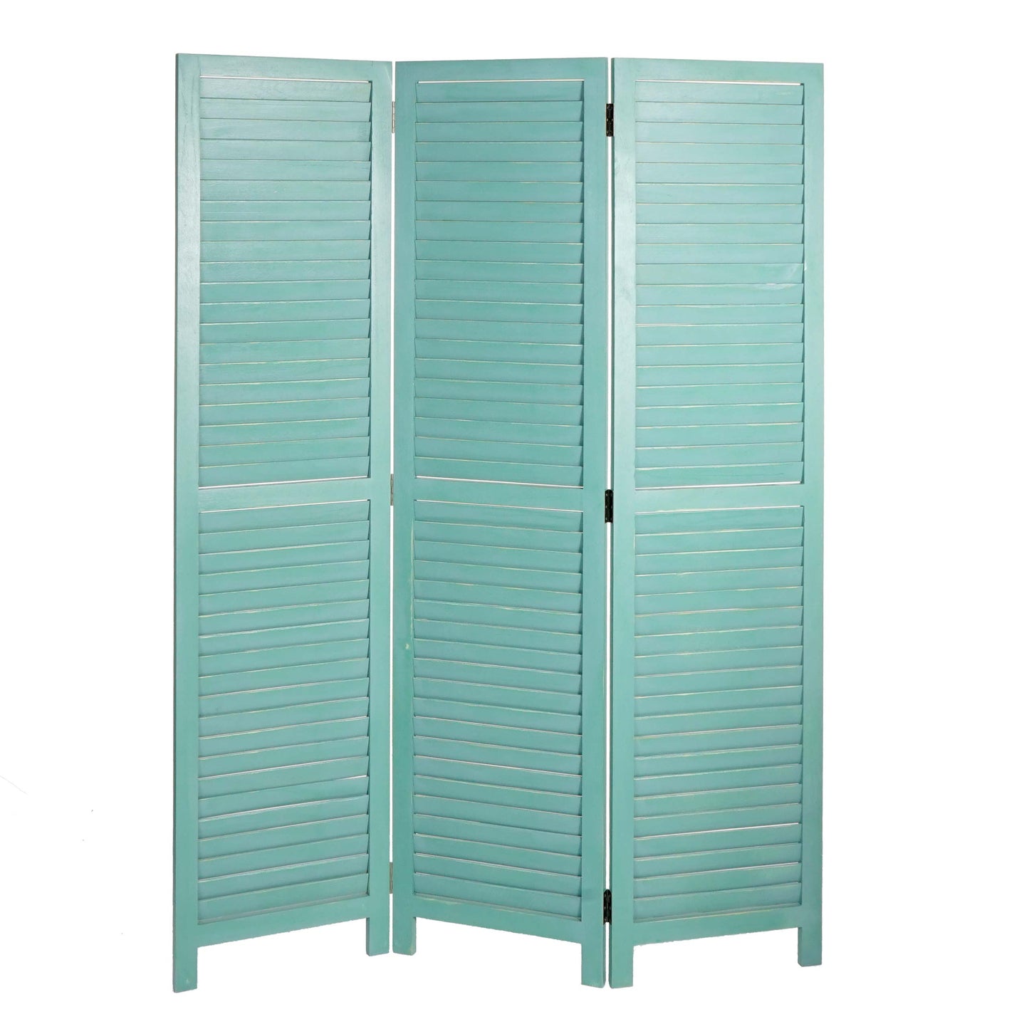 Cosmo Casa - Paravent - Vintage - Metaal - Groen - 170×120 cm