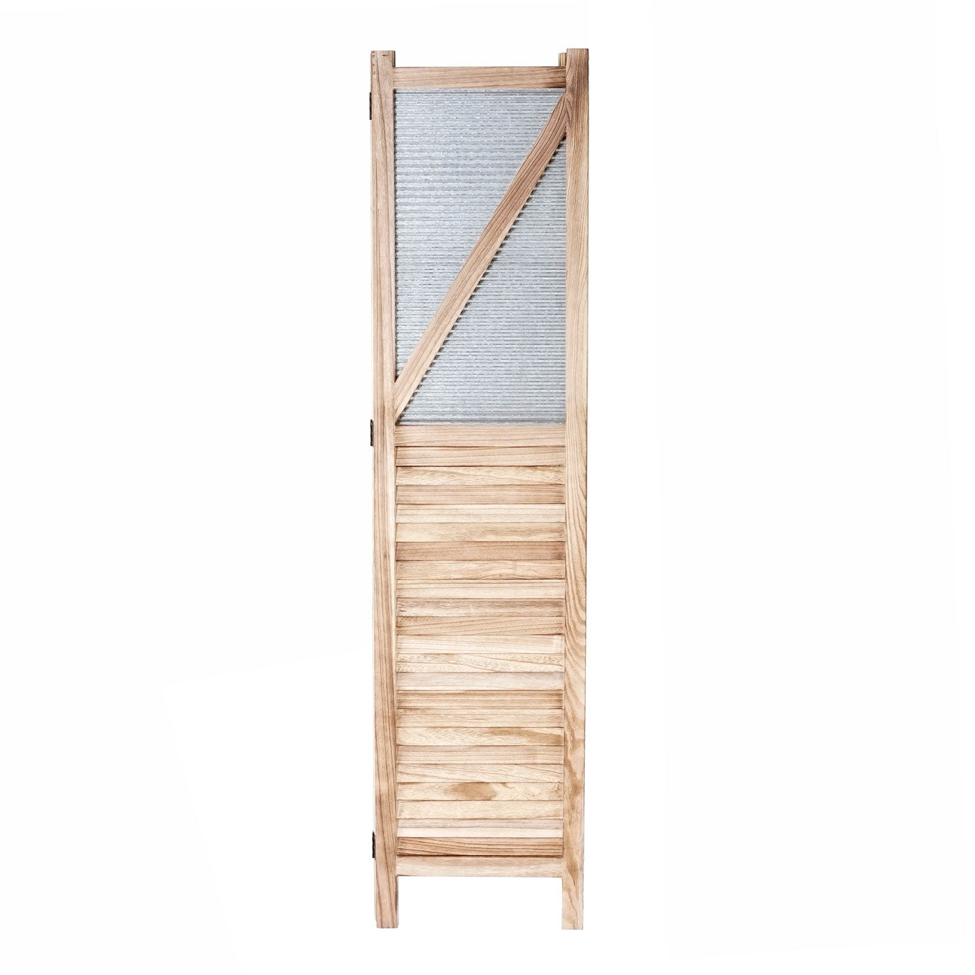 Cosmo Casa - Paravent - Privacyscherm - Hout & Metaal - 170×160×2 cm