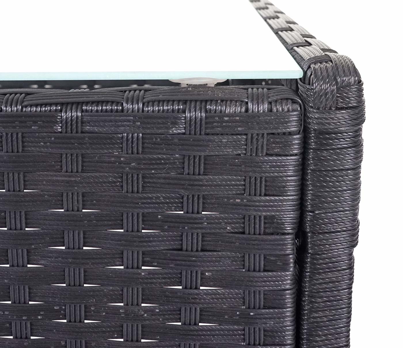 Cosmo Casa - Tuinset - Lounge - Polyrotan - Zwart - kussens crème