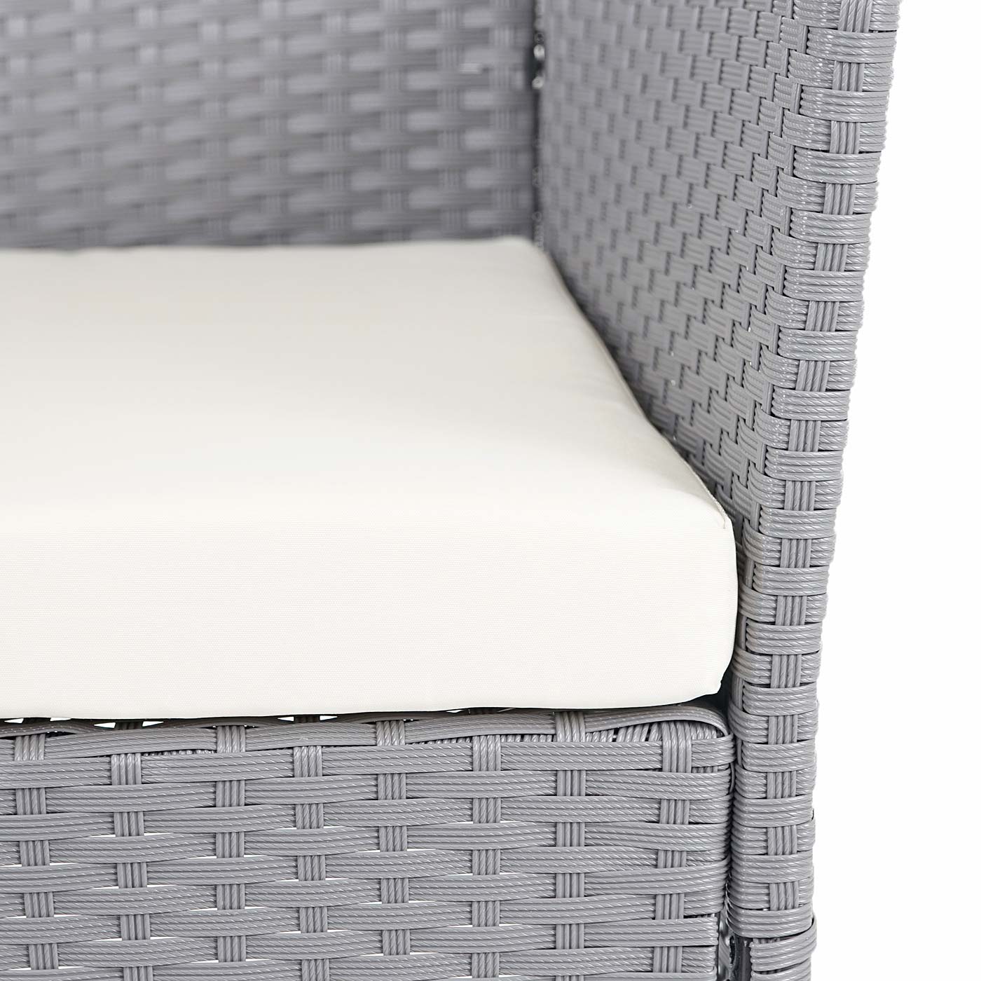 Cosmo Casa - Polyrotan tuinset - Loungeset - Polyrotan - Grijs & Crème