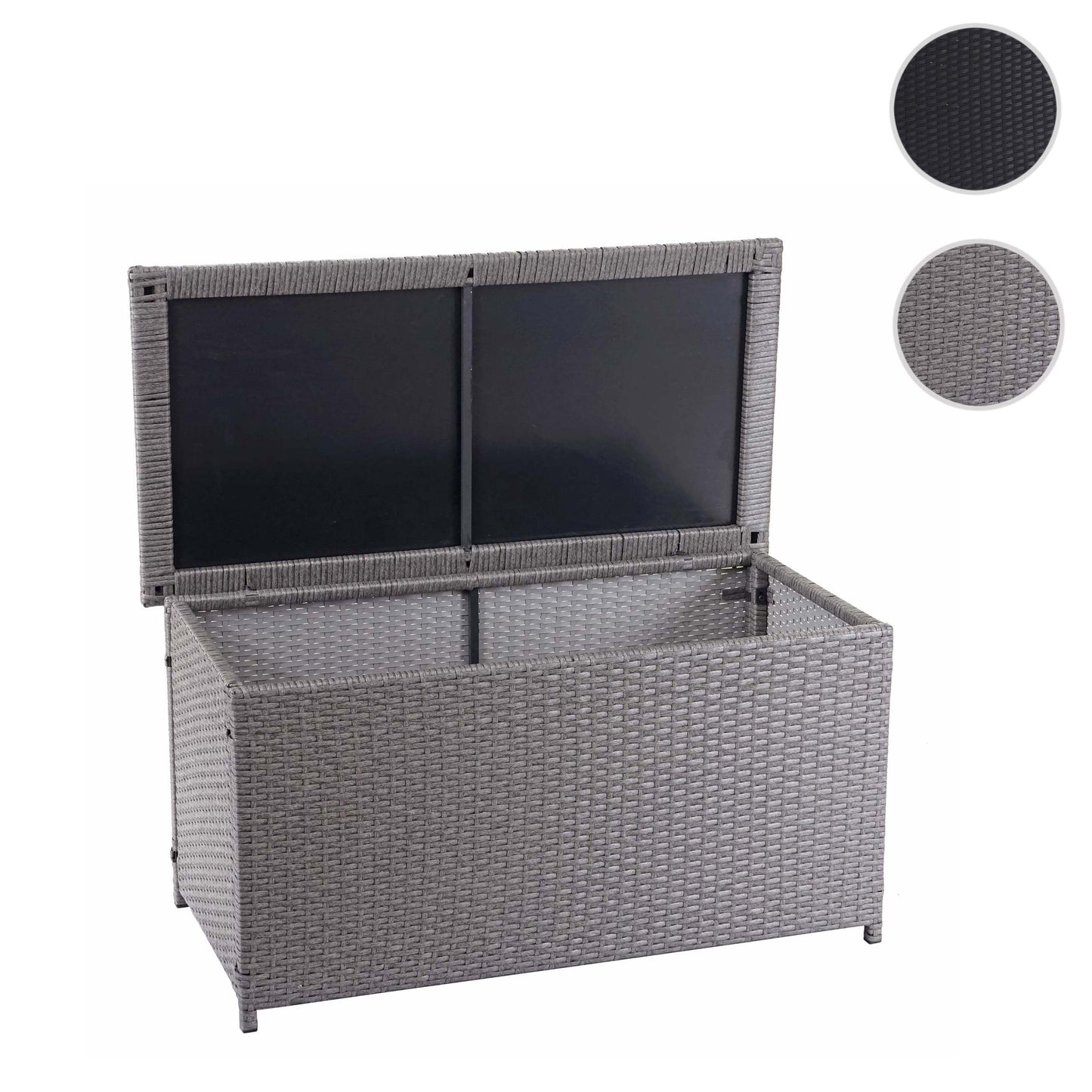 Cosmo Casa - Kussenbox - Basic - Polyrotan - Basic Grey - 51×115×59 cm