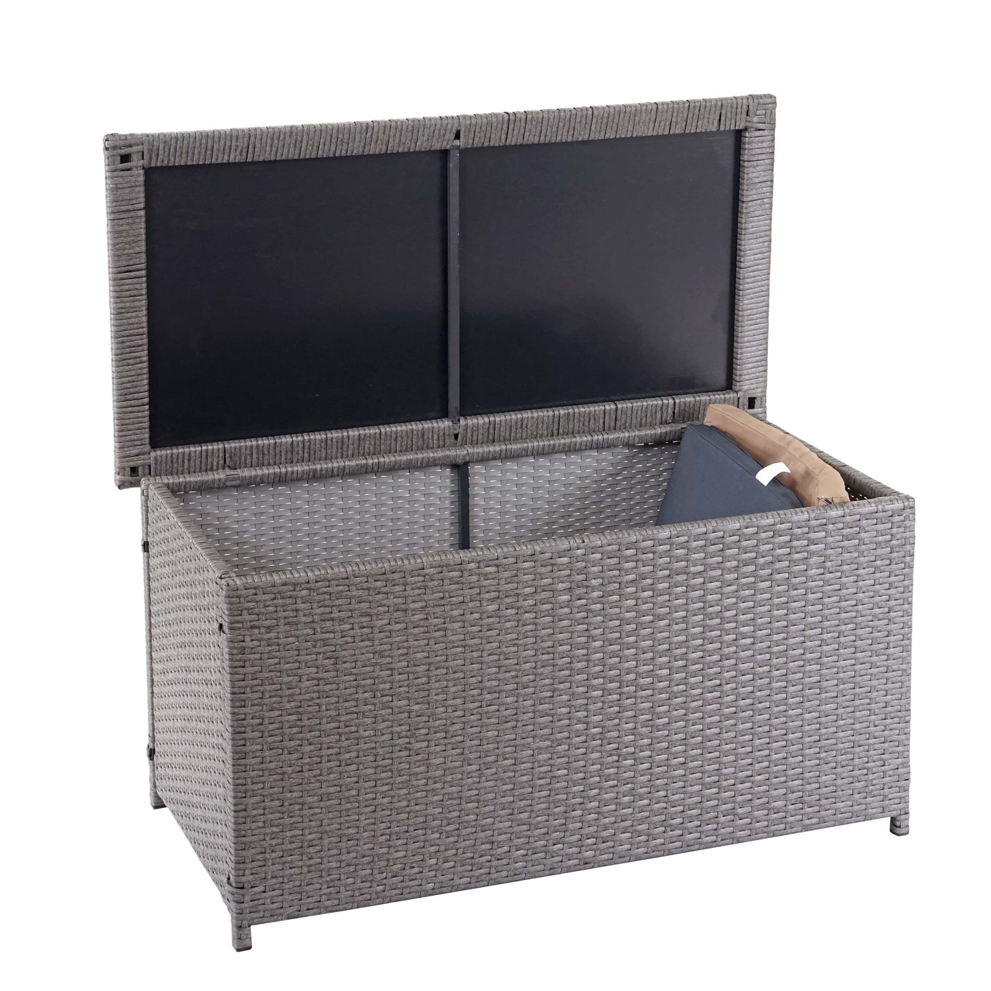 Cosmo Casa - Kussenbox - Basic - Polyrotan - Basic Grey - 51×100×50 cm