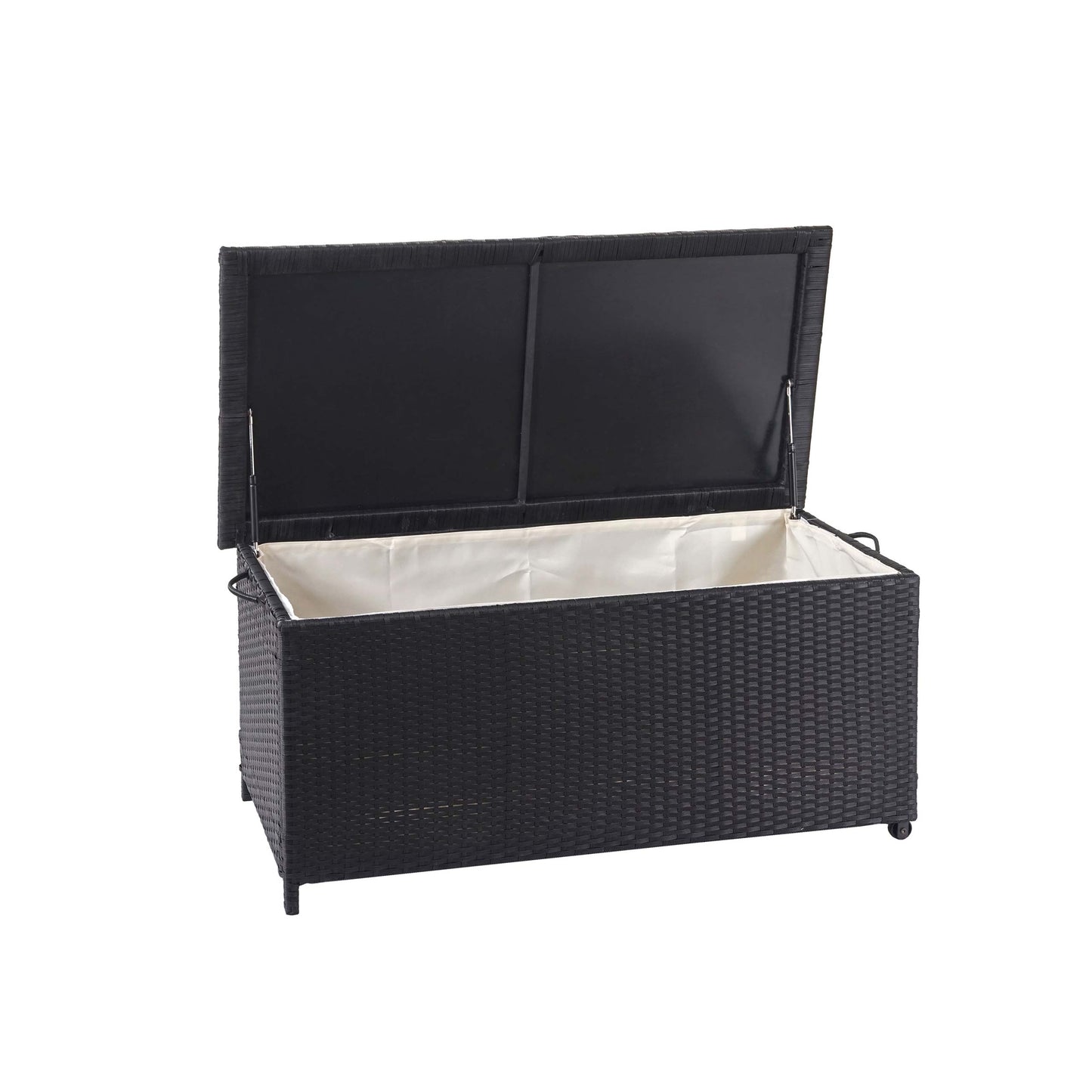 Cosmo Casa - Kussenbox - Premium - Polyrotan - Zwart - 51×100×50 cm