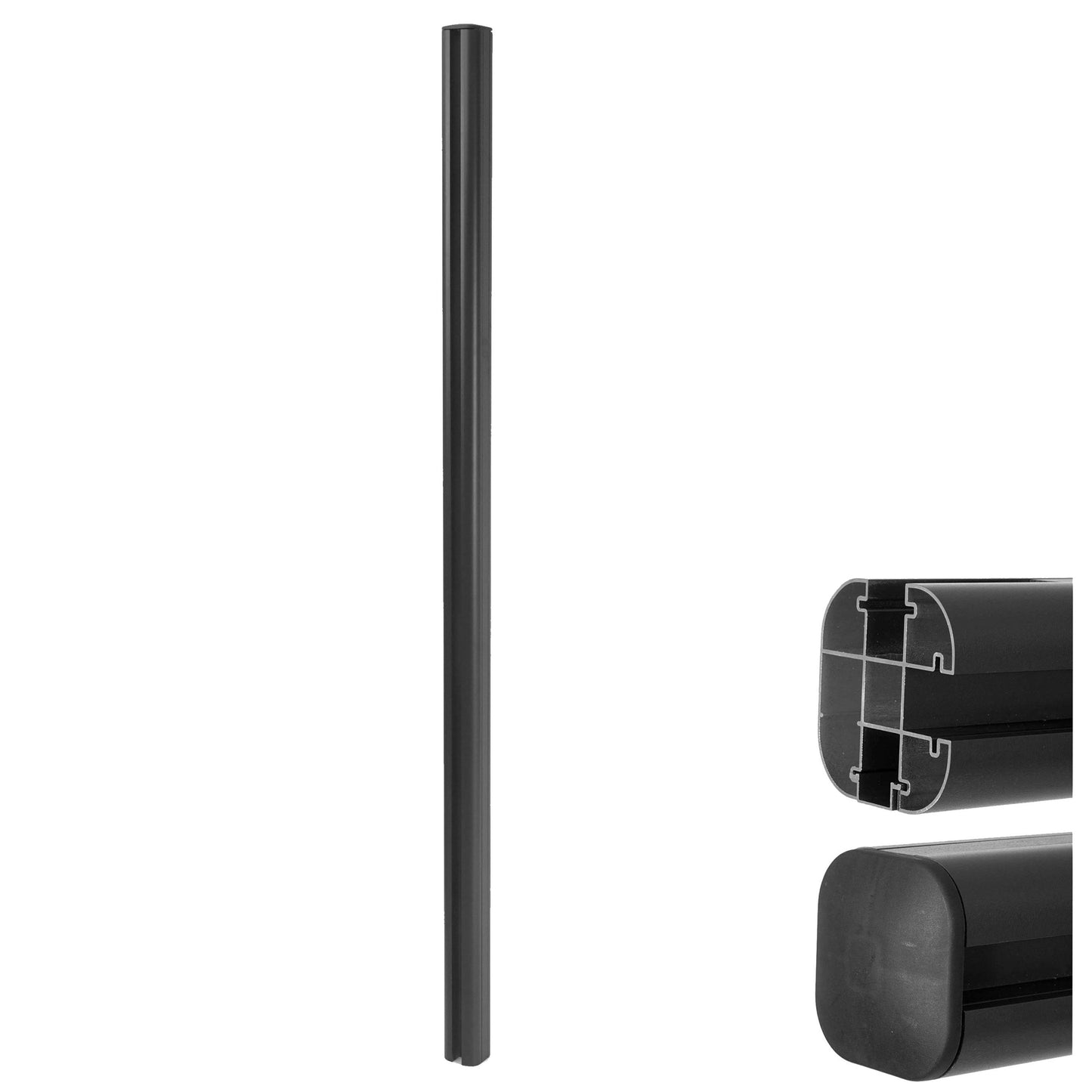 Cosmo Casa - Aluminium paal - Insteeksysteem - Aluminium - Antraciet - 1,86 m