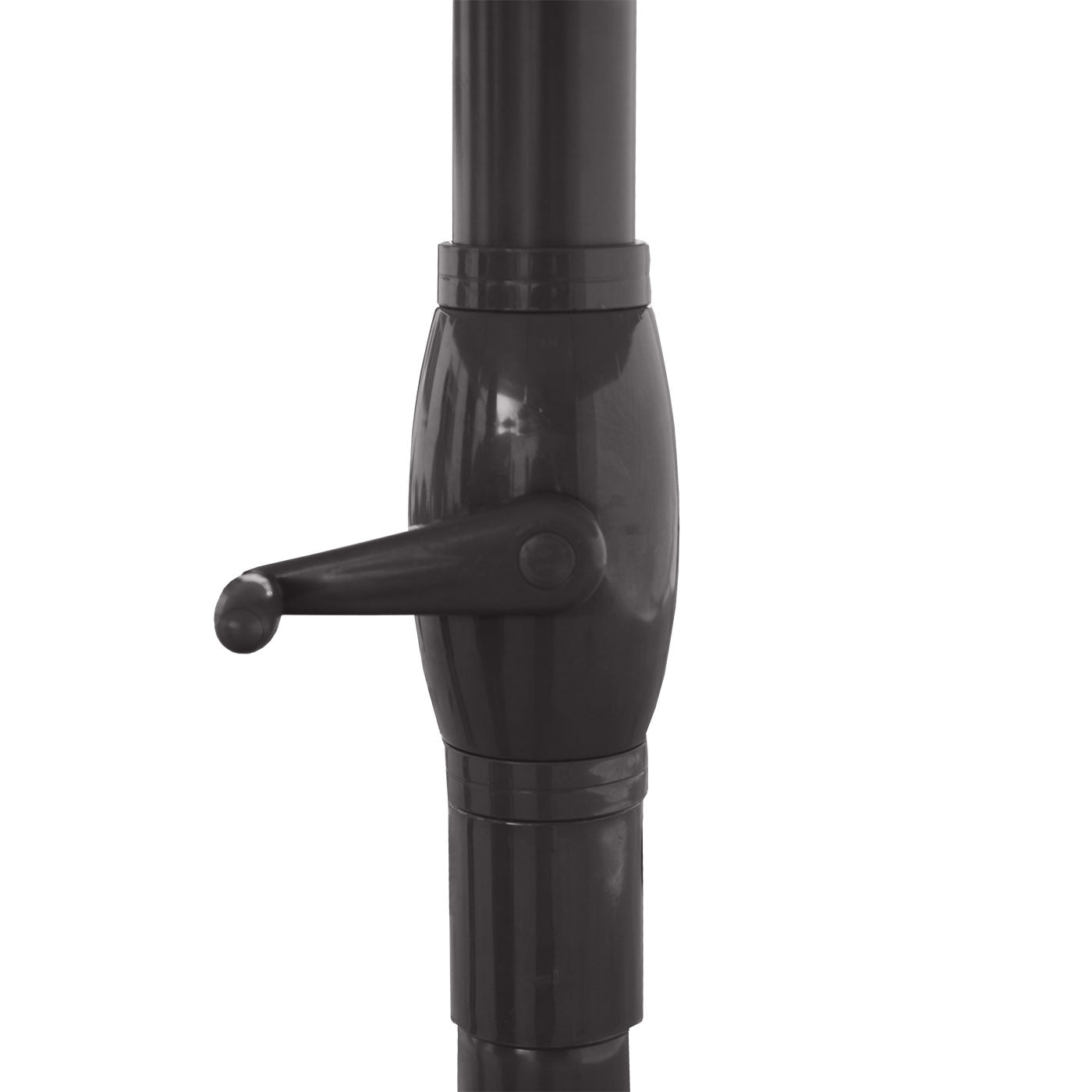 Cosmo Casa - Horecaparasol - Met volant - Polyester & Aluminium - Antraciet - Ø5 m - 28 kg - Zonder standaard