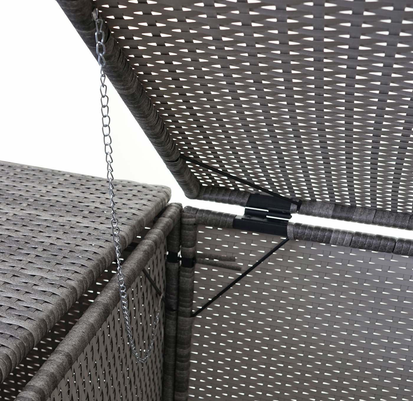 Cosmo Casa - Afvalbakbekleding - 2-delig - Polyrotan - Grijs - 2×120 l