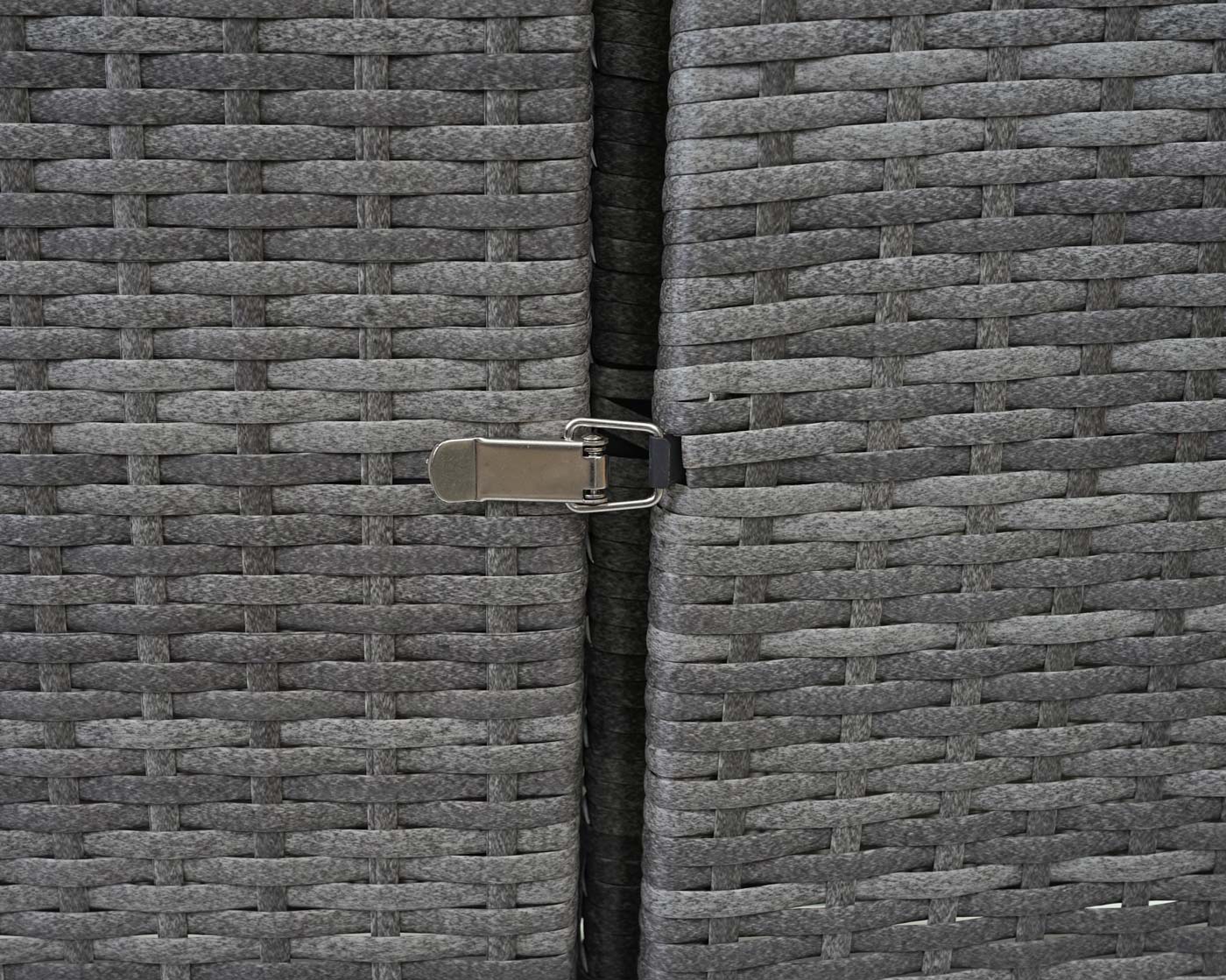 Cosmo Casa - Afvalbakbekleding - 2-delig - Polyrotan - Grijs - 2×120 l