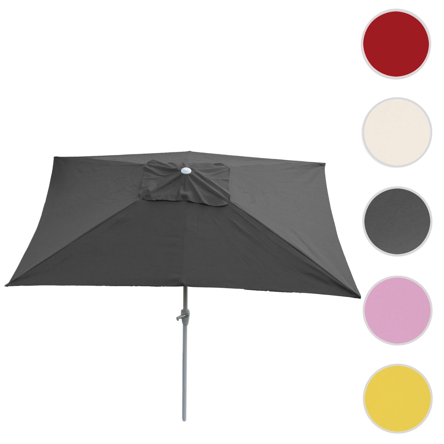 Cosmo Casa - Tuinparasol - Kantelbaar - Polyester & Aluminium - Antraciet - rechthoekig UV-bescherming 50+ - 2×3 m