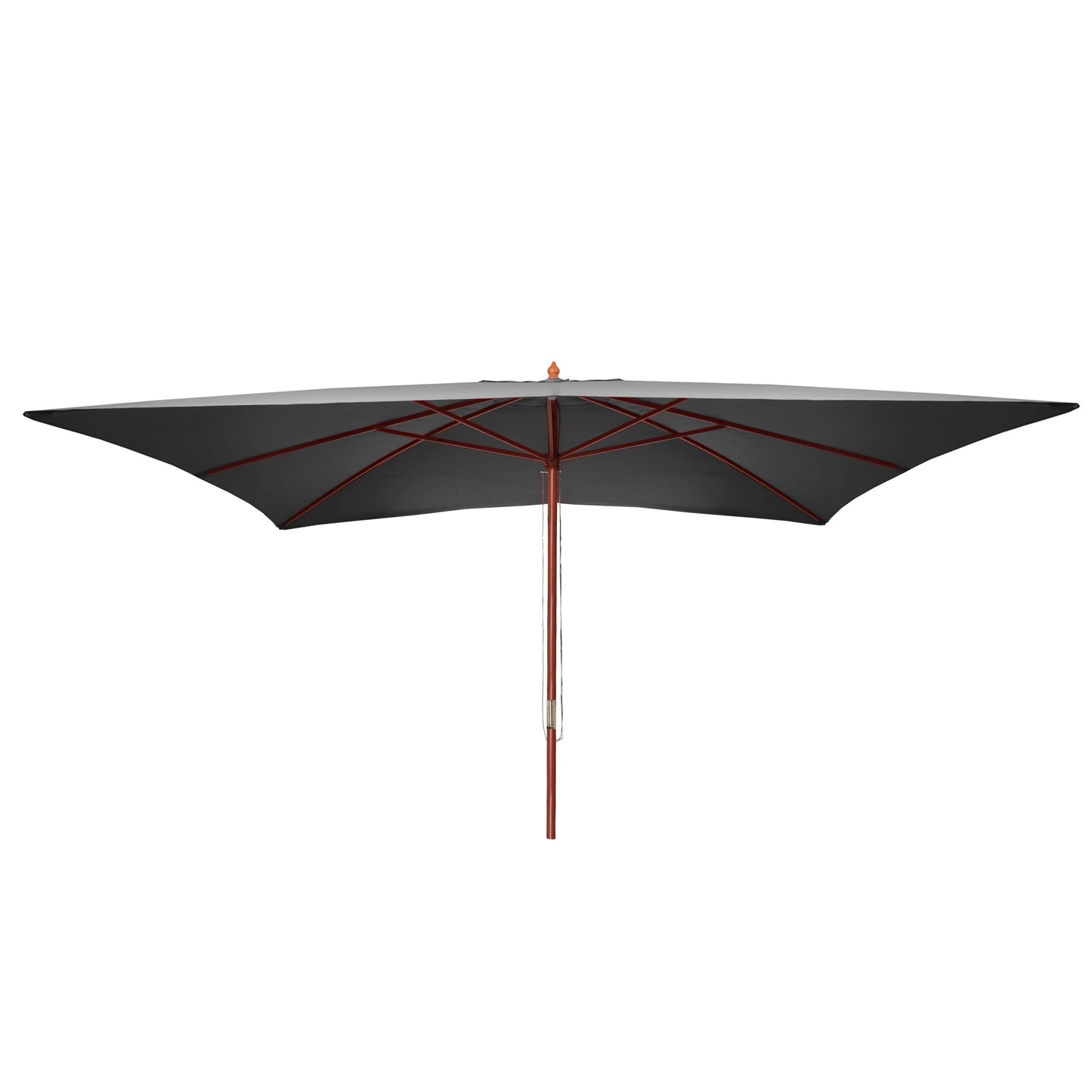 Cosmo Casa - Tuinparasol - Markt - Polyester & Hout - Antraciet - 3×4 m