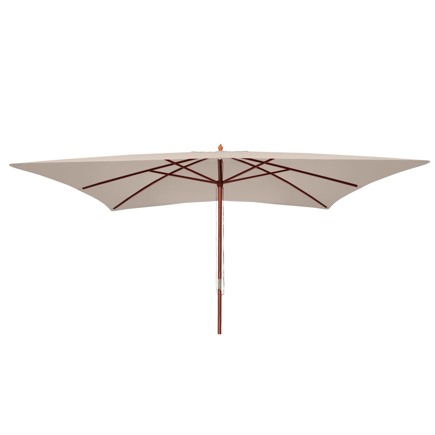 Cosmo Casa - Tuinparasol - Markt - Polyester & Hout - Crème - 3×4 m