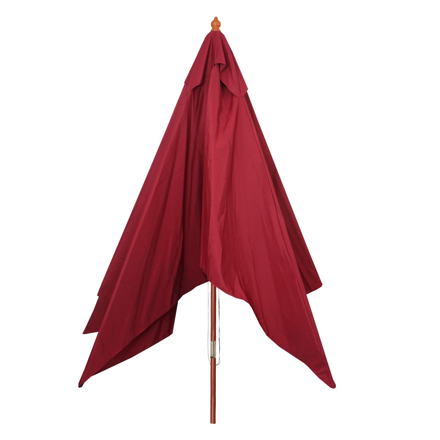 Cosmo Casa - Tuinparasol - Markt - Polyester & Hout - Bordeauxrood - 3×4 m
