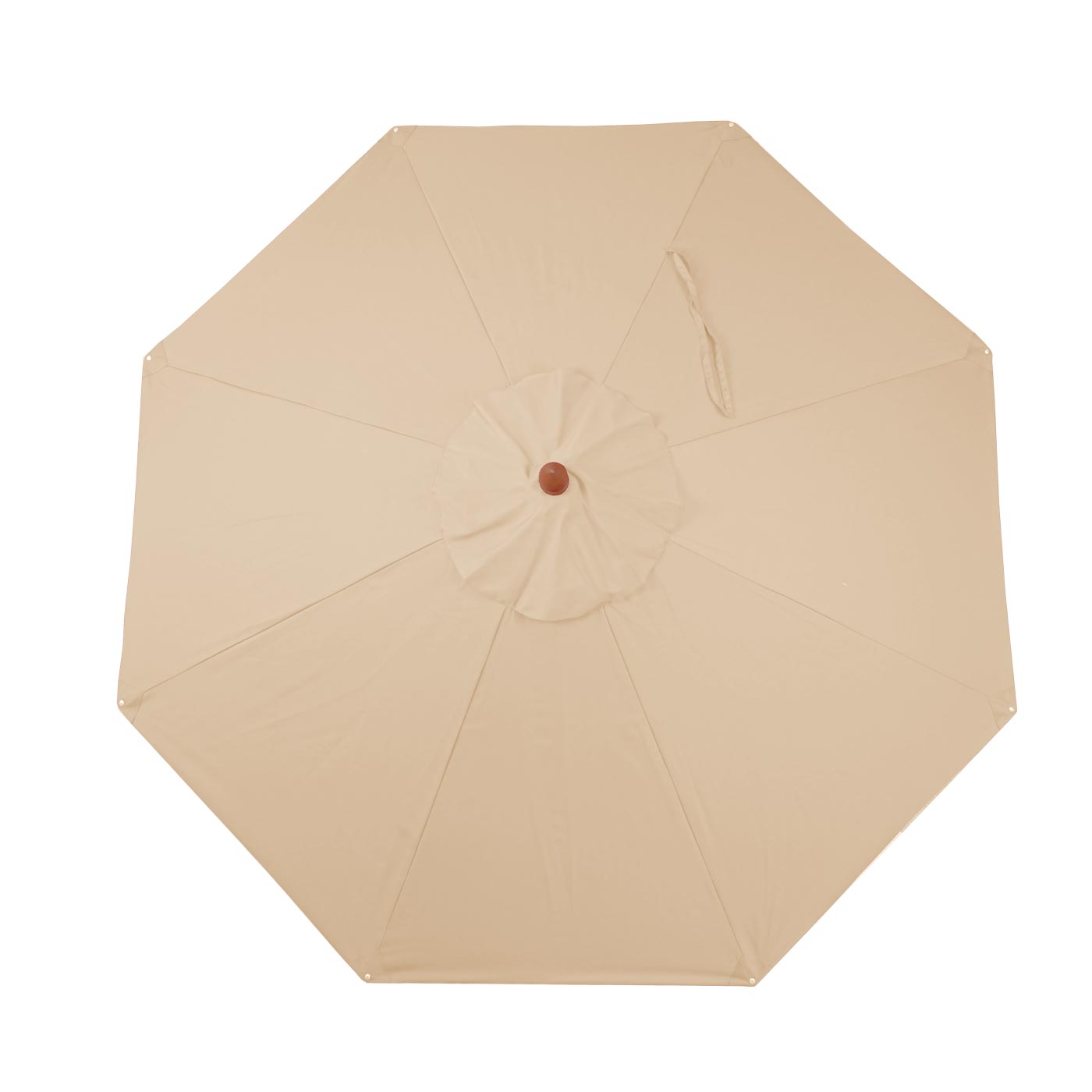 Cosmo Casa - Houten parasol - Trekkoord - Polyester & Hout - Crème - Ø3 m