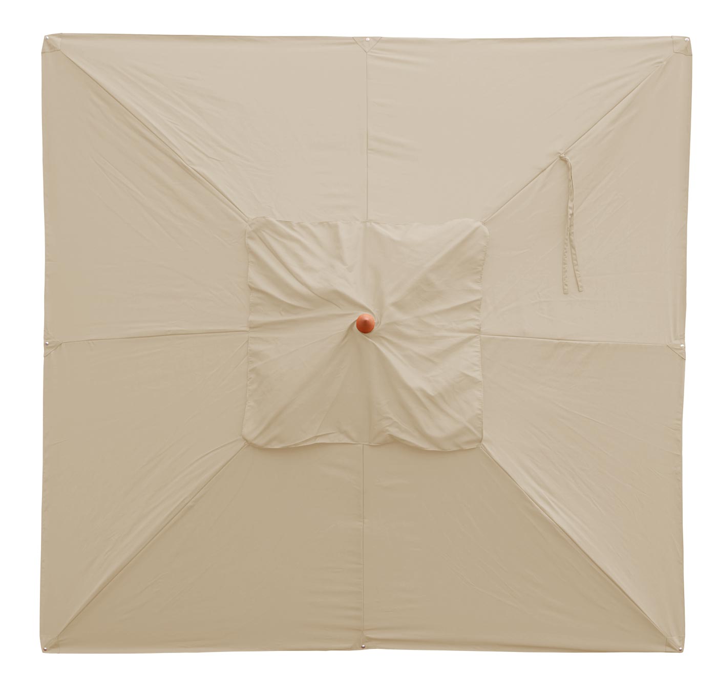 Cosmo Casa - Houten parasol - Trekkoord - Polyester & Hout - Crème - 3×3 m