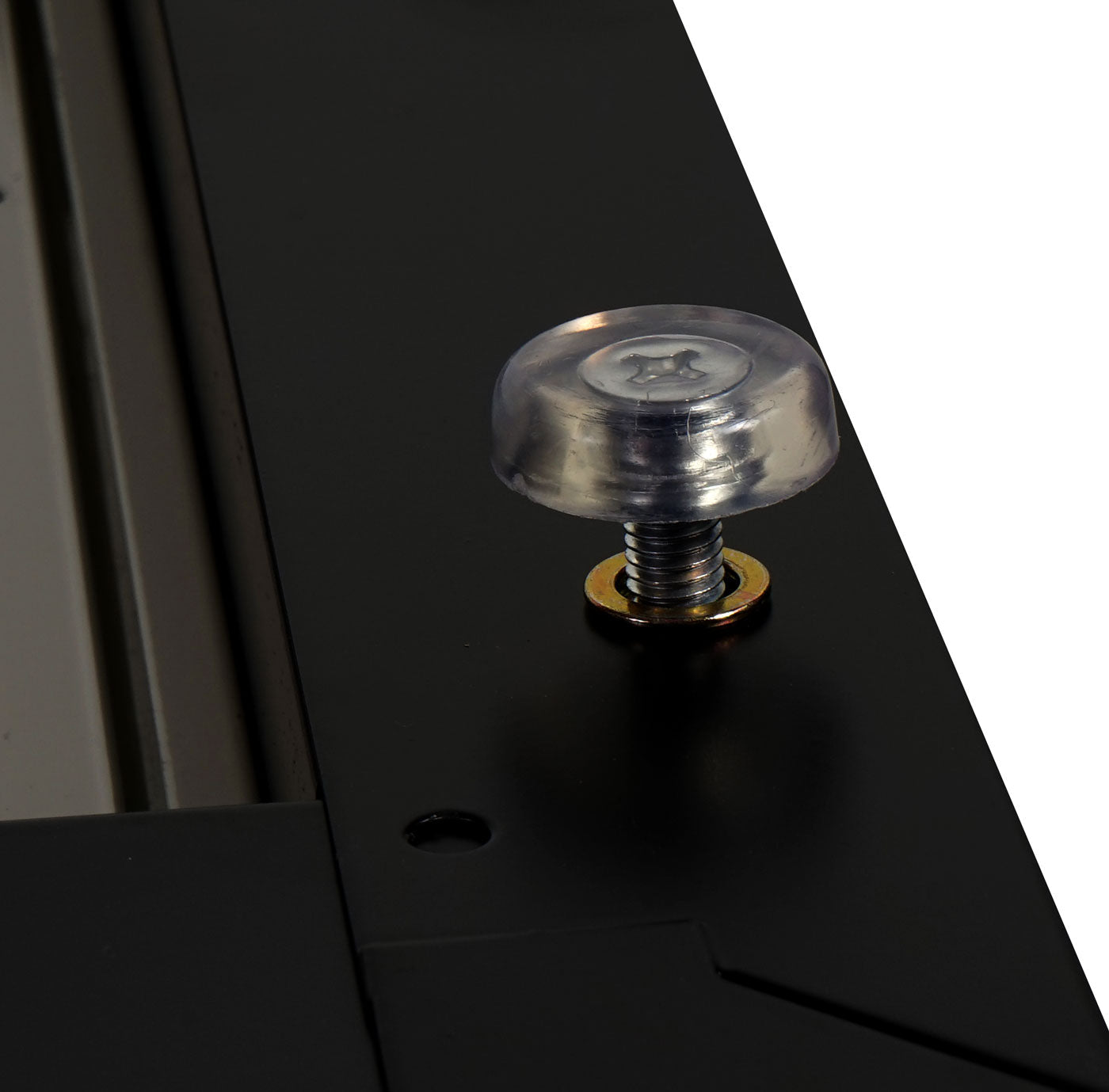 Cosmo Casa - Wasmachineonderkast - Met lade - Metaal - Zwart - 33×61×52 cm