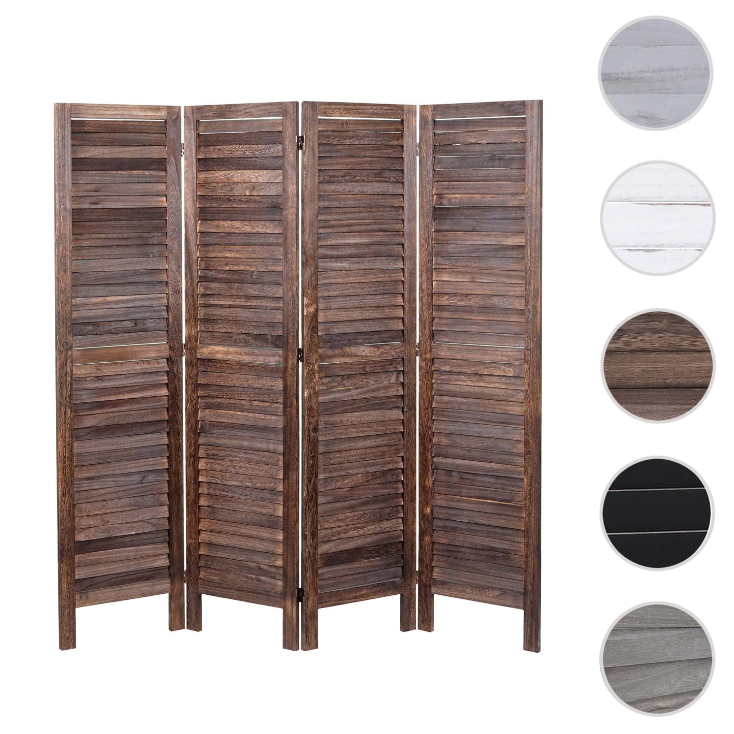 Cosmo Casa - Kamerscherm - Shabby look - Metaal & Textiel - Bruin - 170×162 cm