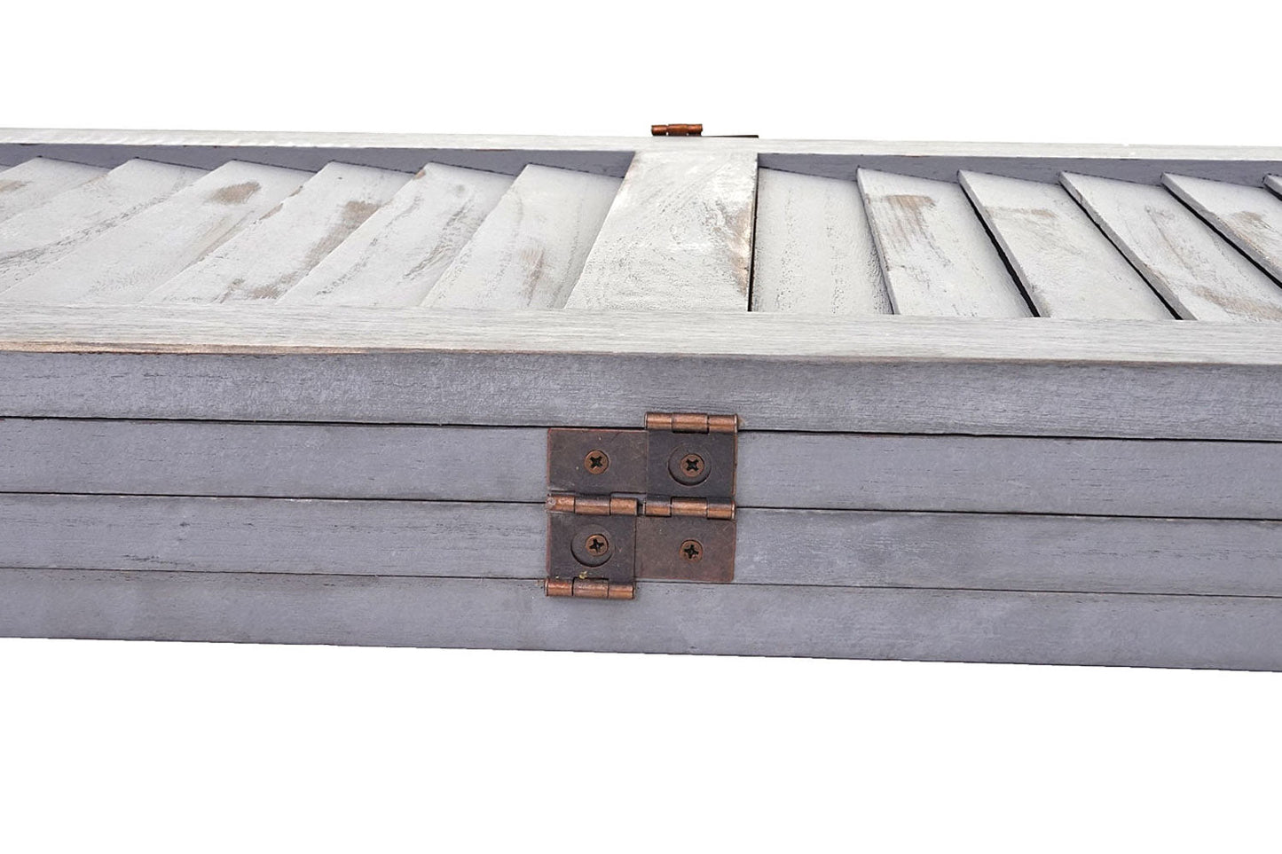 Cosmo Casa - Kamerscherm - Shabby look - Metaal & Textiel - Grijs - 170×162 cm