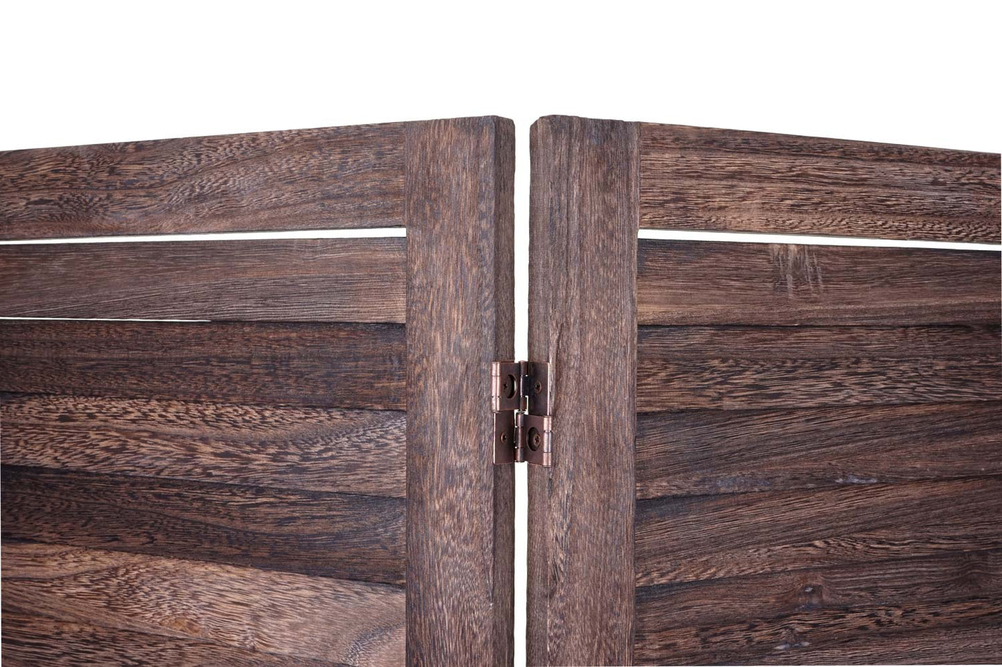 Cosmo Casa - Kamerscherm - Shabby look - Metaal & Textiel - Bruin - 170×200 cm