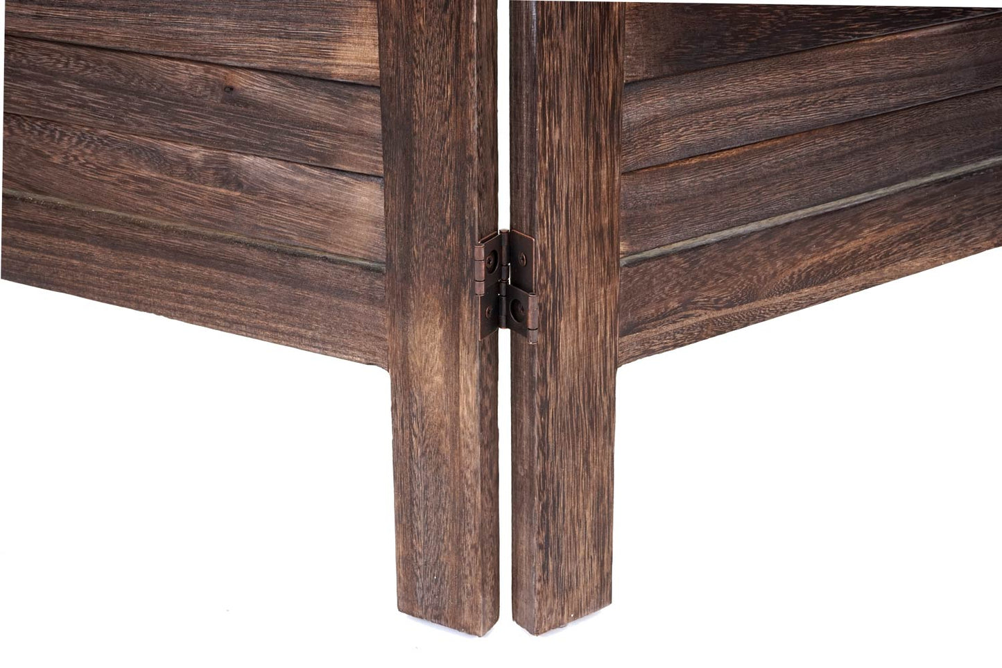 Cosmo Casa - Kamerscherm - Shabby look - Metaal & Textiel - Bruin - 170×200 cm