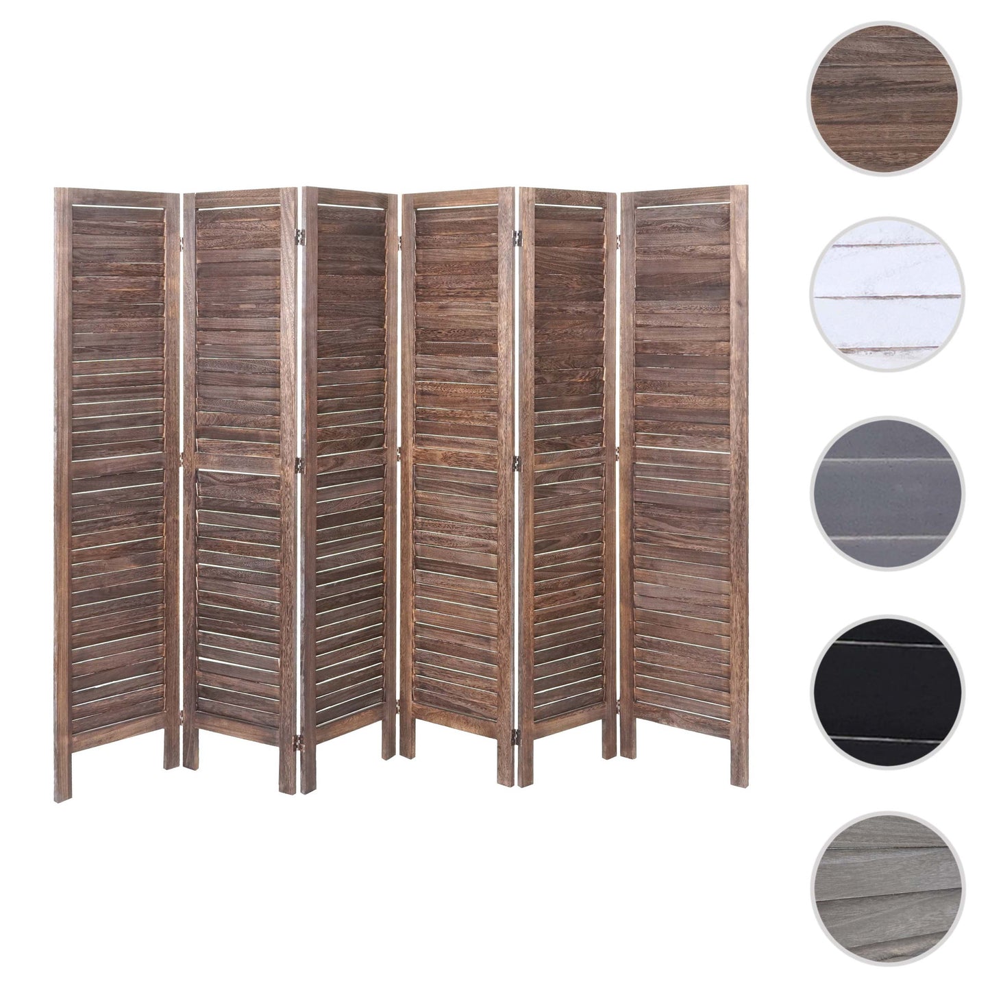 Cosmo Casa - Kamerscherm - Shabby look - Metaal & Textiel - Bruin - 170×240 cm