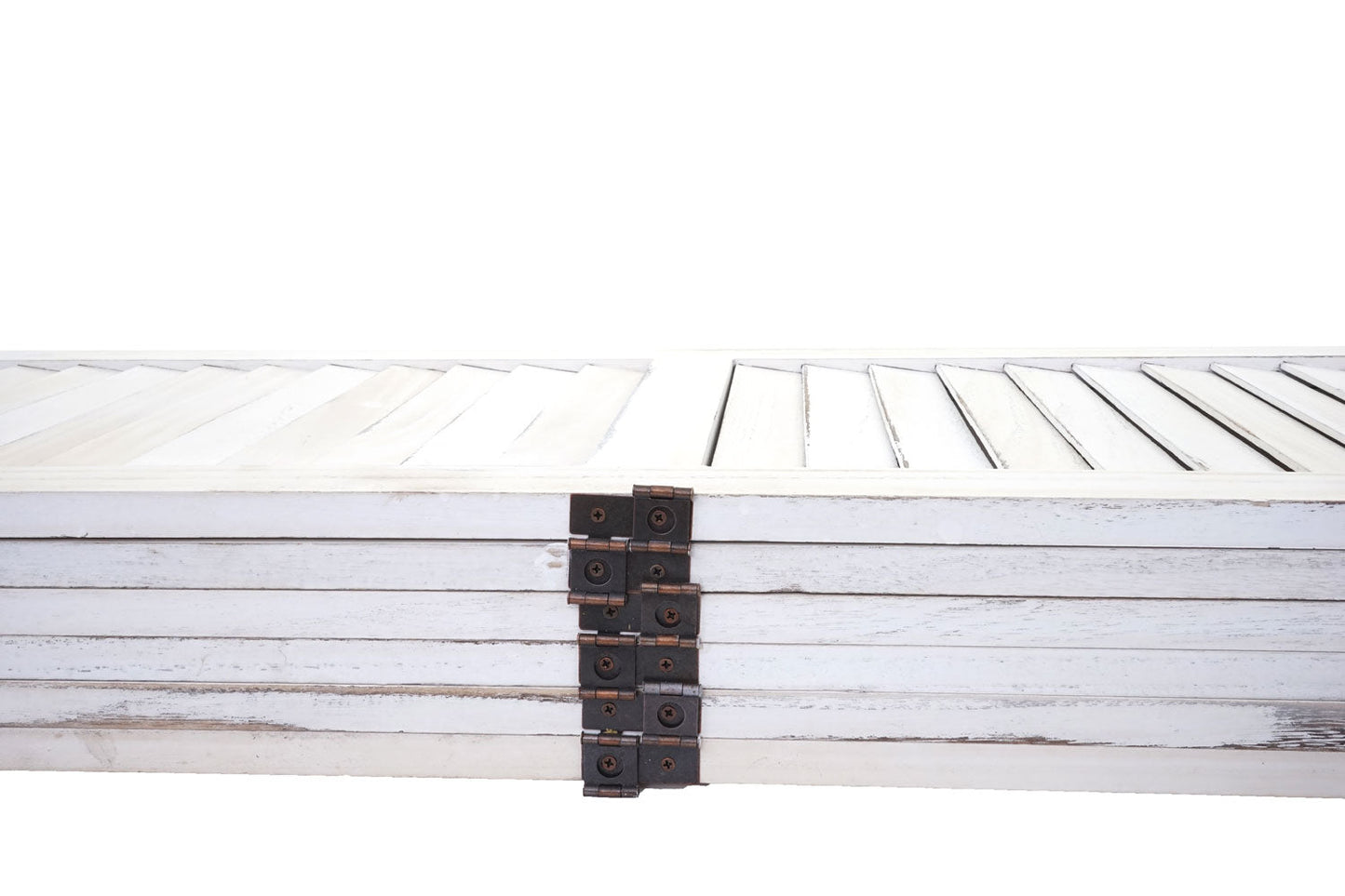 Cosmo Casa - Kamerscherm - Shabby look - Metaal & Textiel - Wit - 170×240 cm