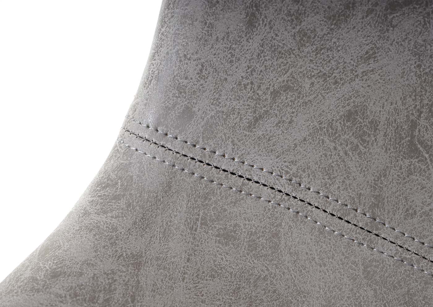 Cosmo Casa - Set van 2 Barkrukken - Vintage - Imitatiel leer - Grijs