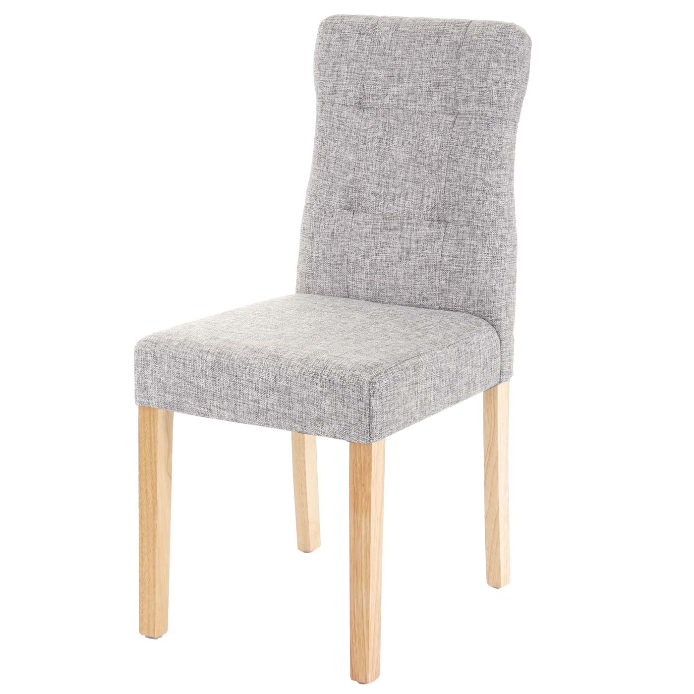 Cosmo Casa - Set van 2 Eetkamerstoelen - Gestoffeerd - Textiel - Grijs