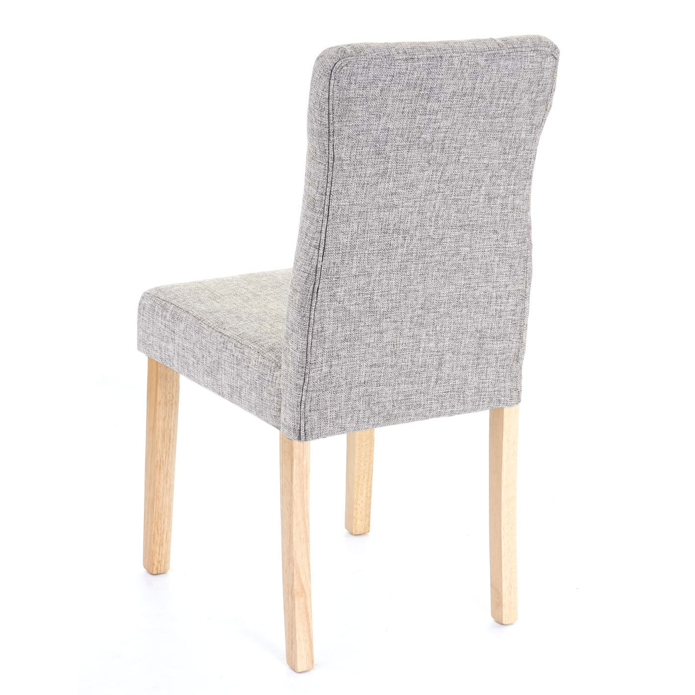 Cosmo Casa - Set van 2 Eetkamerstoelen - Gestoffeerd - Textiel - Grijs