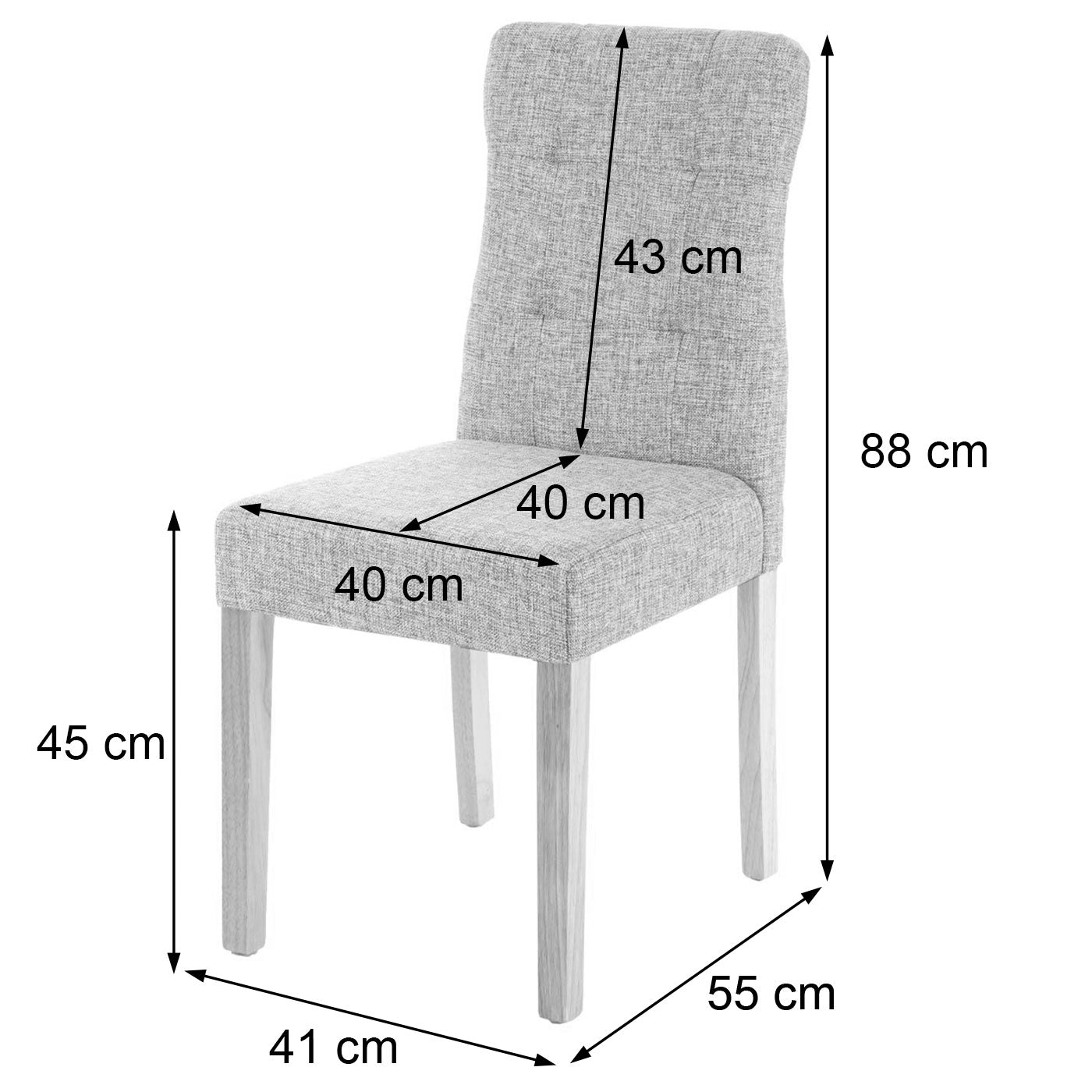 Cosmo Casa - Set van 2 Eetkamerstoelen - Gestoffeerd - Imitatiel leer - Bruin