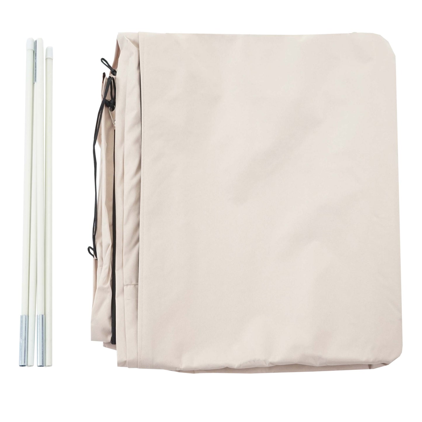 Cosmo Casa - Beschermhoes paraplu - Met rits - Textiel - Crème - 370 cm