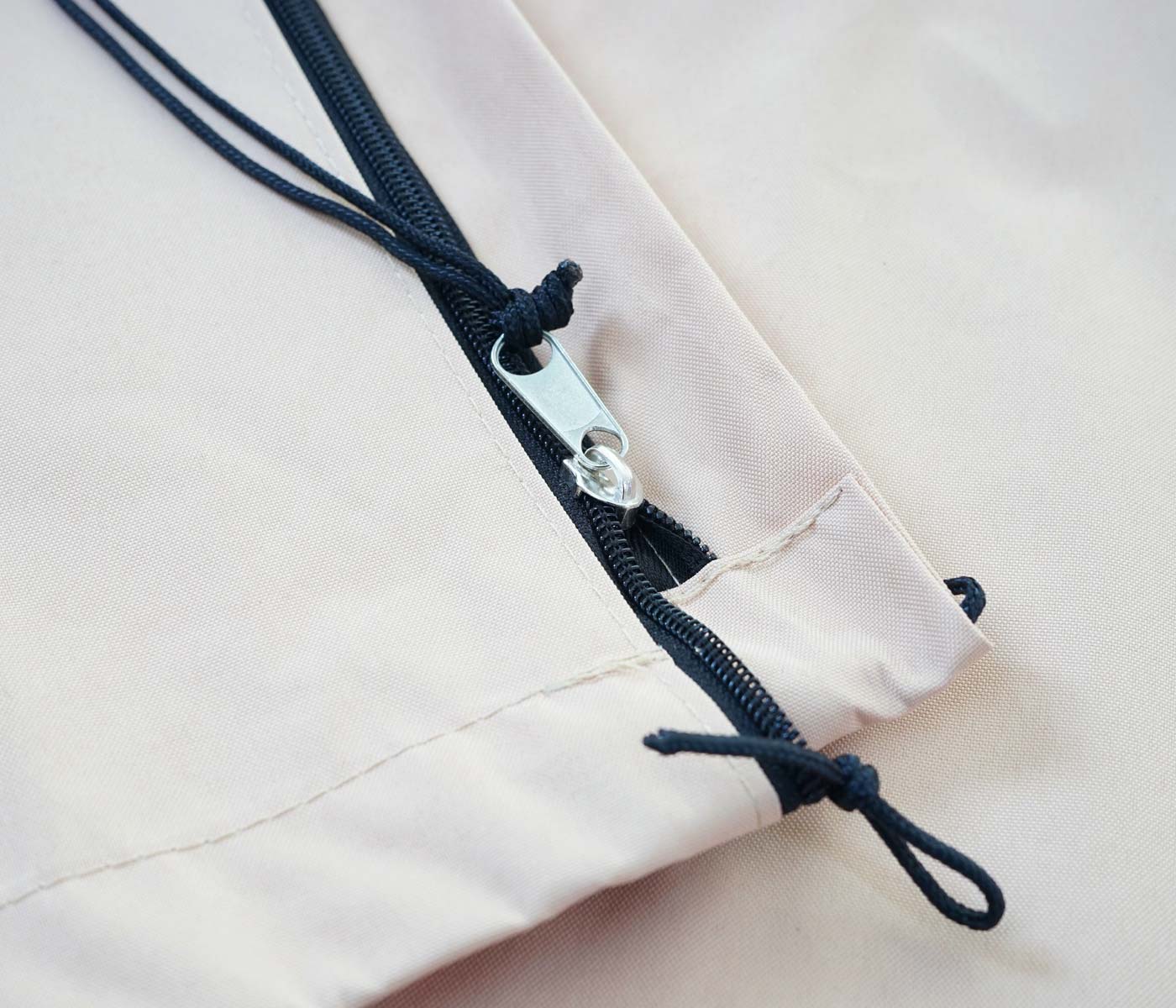 Cosmo Casa - Beschermhoes paraplu - Met rits - Textiel - Crème - 370 cm