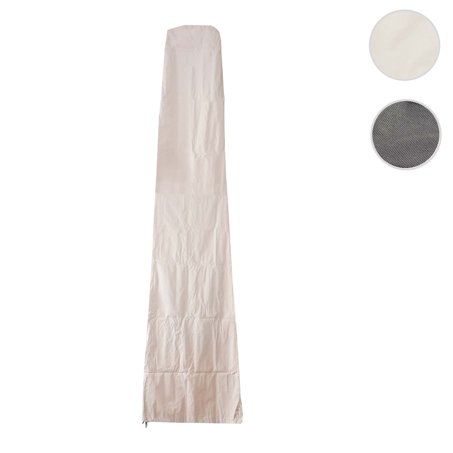 Cosmo Casa - Beschermhoes paraplu - Met rits - Textiel - Crème - 370 cm