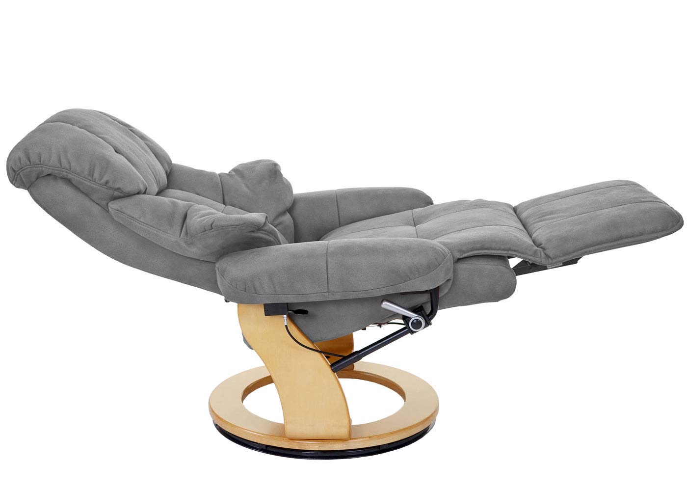 Cosmo Casa - Relaxfauteuil - TV - Textiel - Lichtgrijs & Naturel - 150 kg