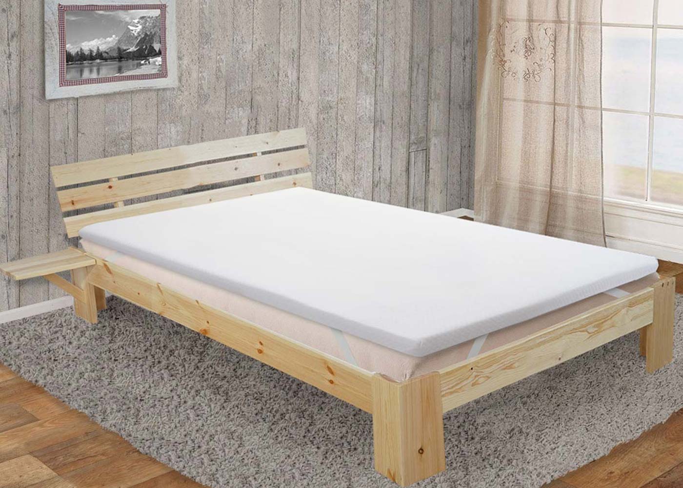 Cosmo Casa - Matrasbeschermer - Traagschuim - Visco-schuim - 90×200 cm