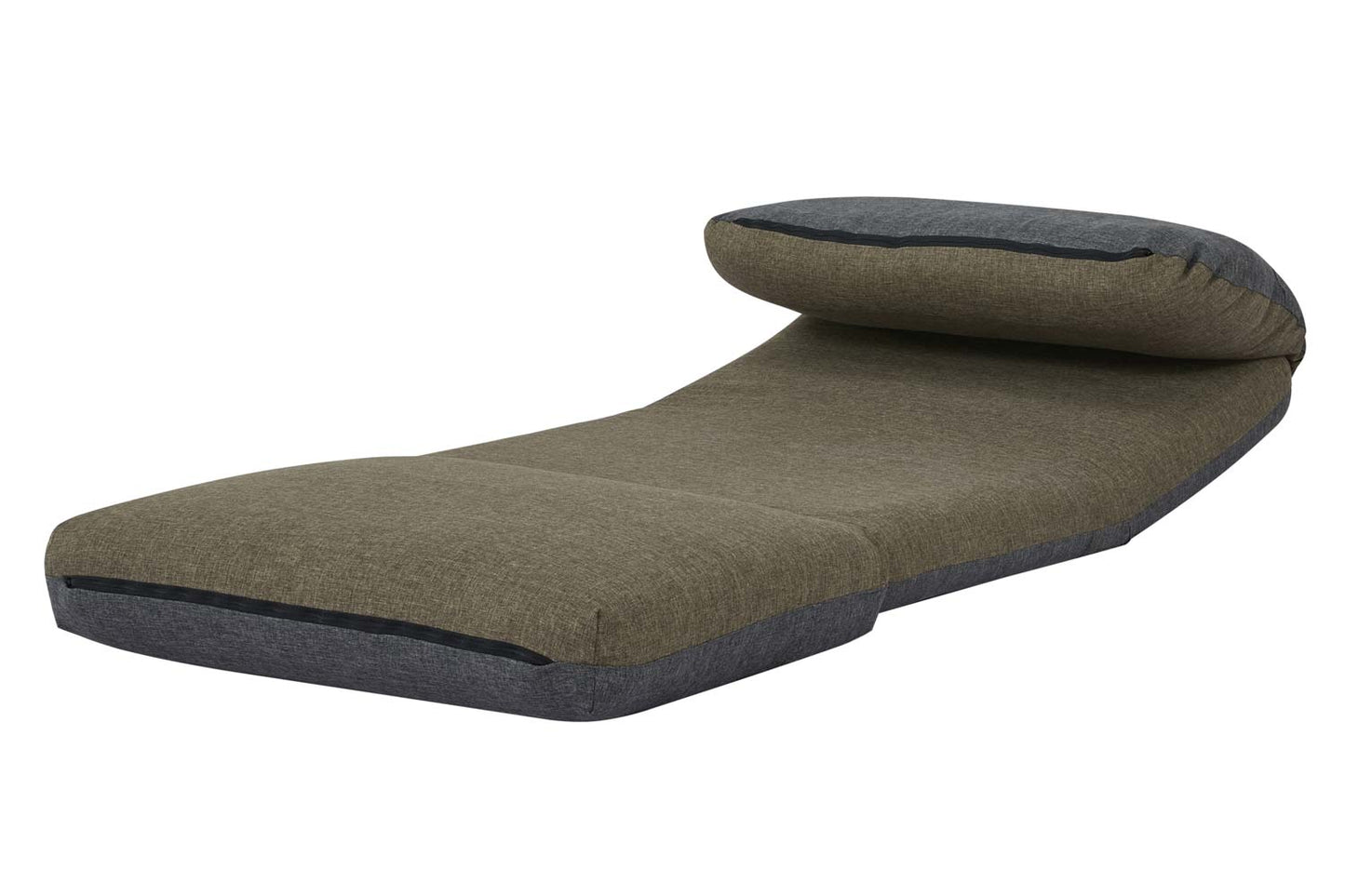 Cosmo Casa - Slaapbank - Functioneel - Textiel - Khaki & Donkergrijs